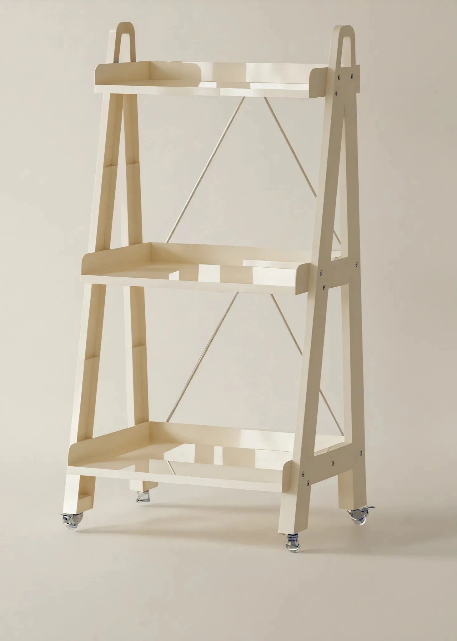 Nordic Shelf Ladder Organizer: Stylish & Space-Saving Aescraft 3 Beige-3