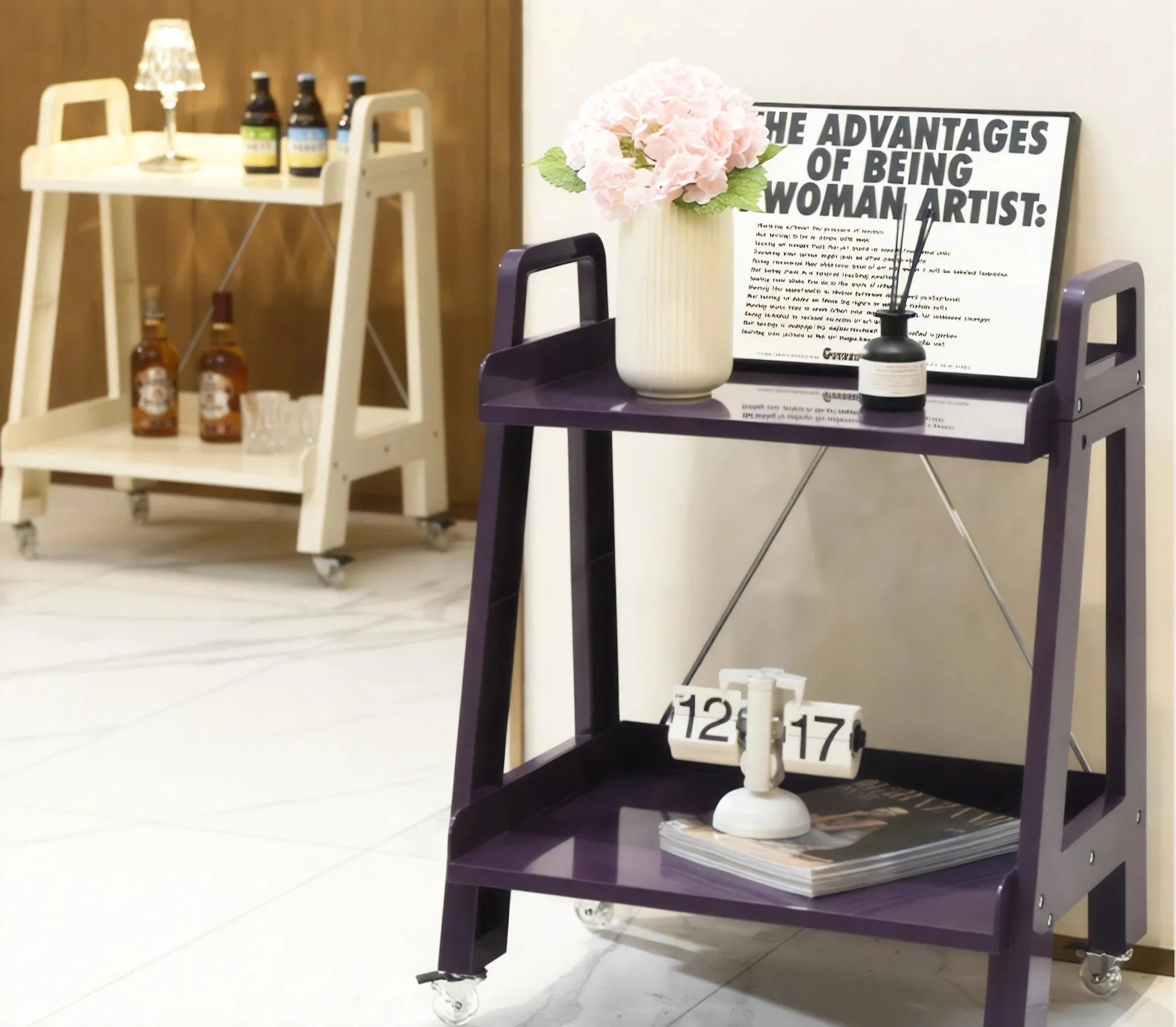 Nordic Shelf Ladder Organizer: Stylish & Space-Saving Aescraft