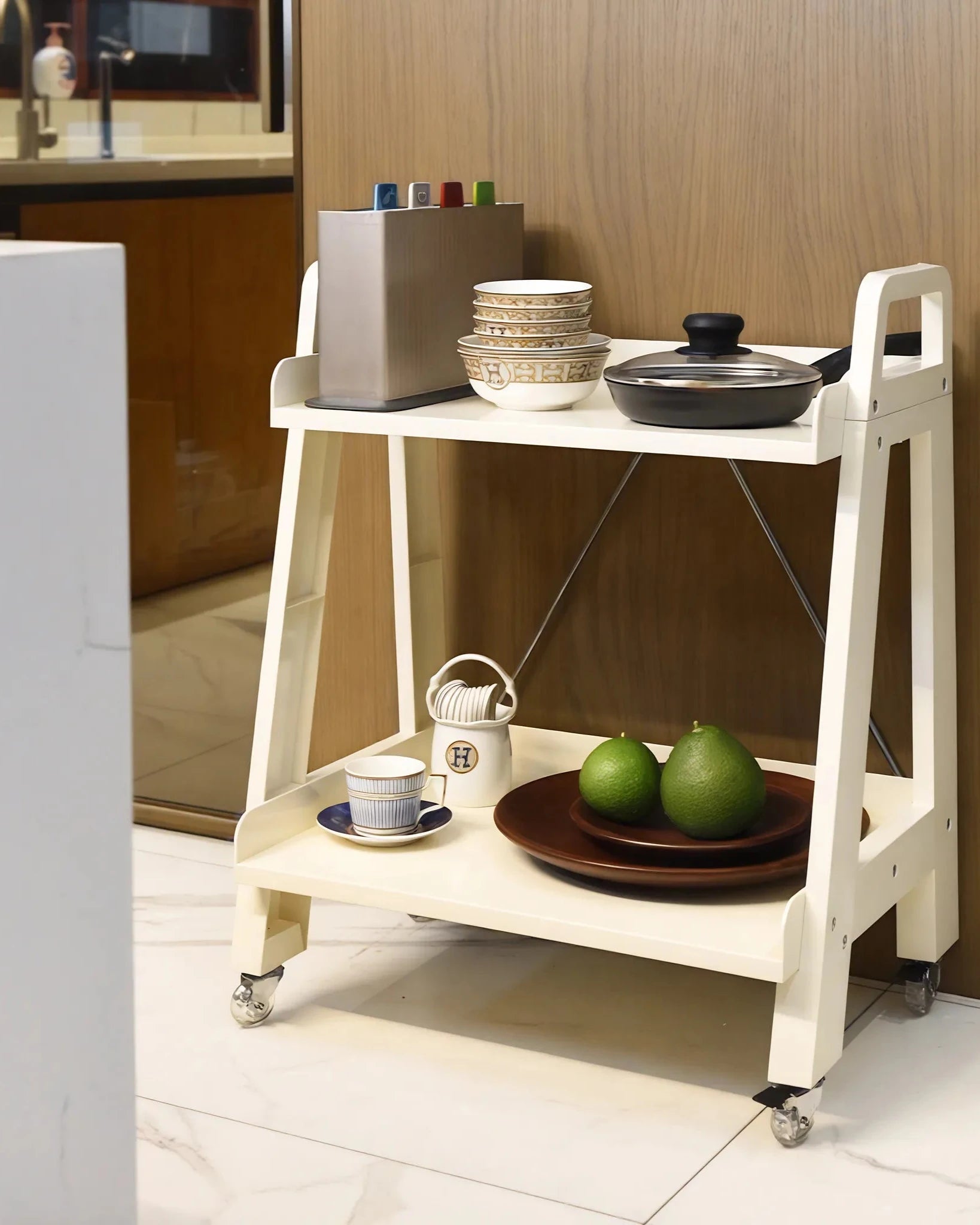 Nordic Shelf Ladder Organizer: Stylish & Space-Saving Aescraft