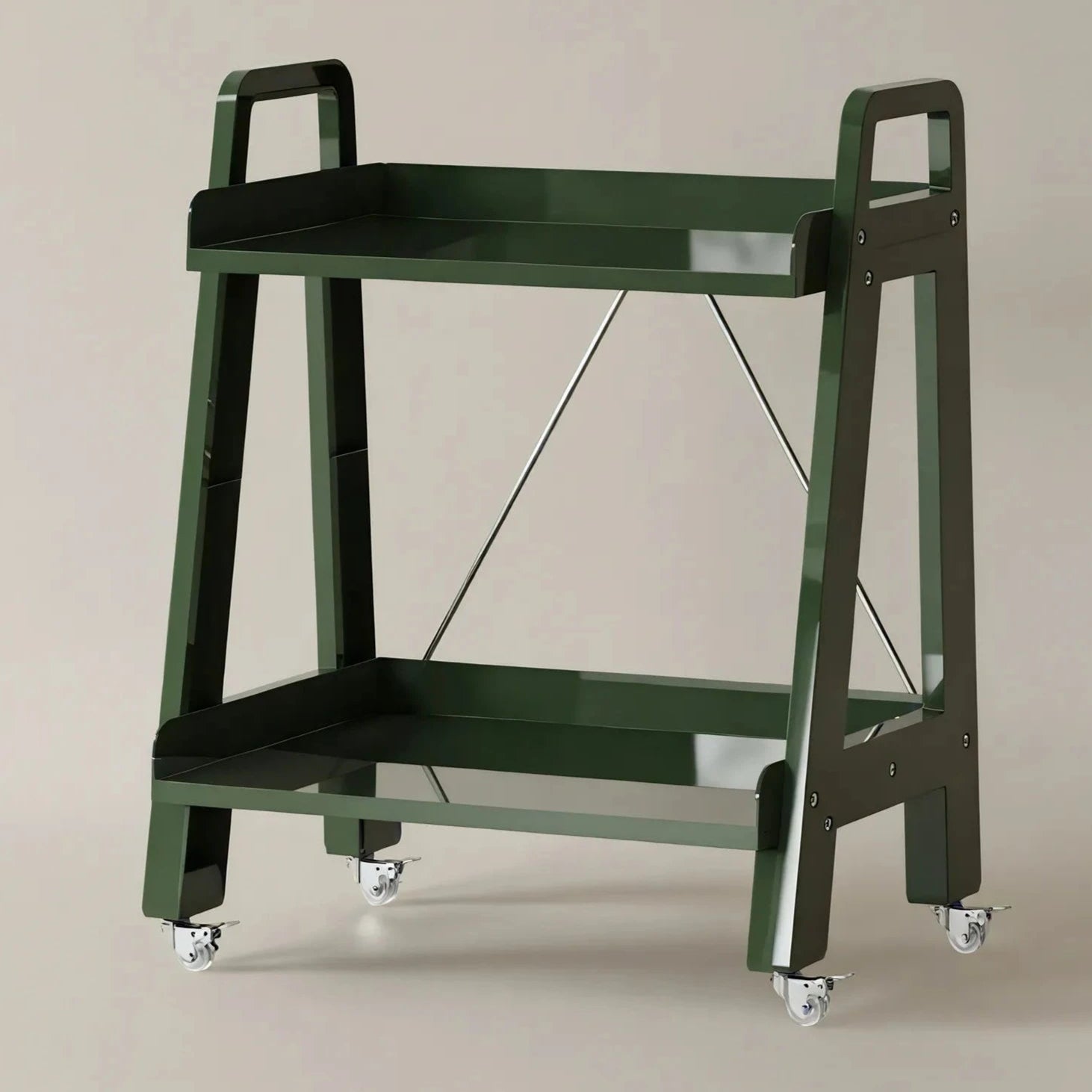 Nordic Shelf Ladder Organizer: Stylish & Space-Saving Aescraft 2 Army Green-2
