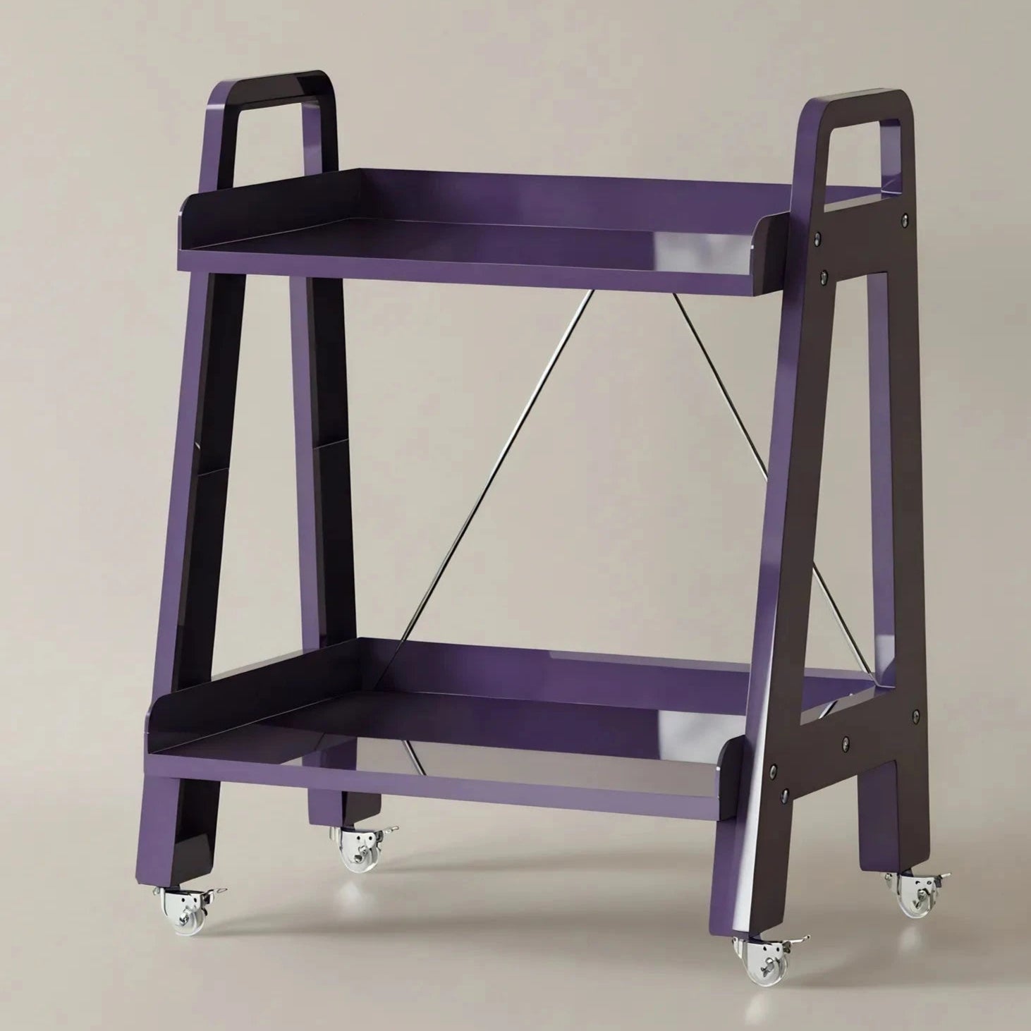 Nordic Shelf Ladder Organizer: Stylish & Space-Saving Aescraft 2 Purple-2