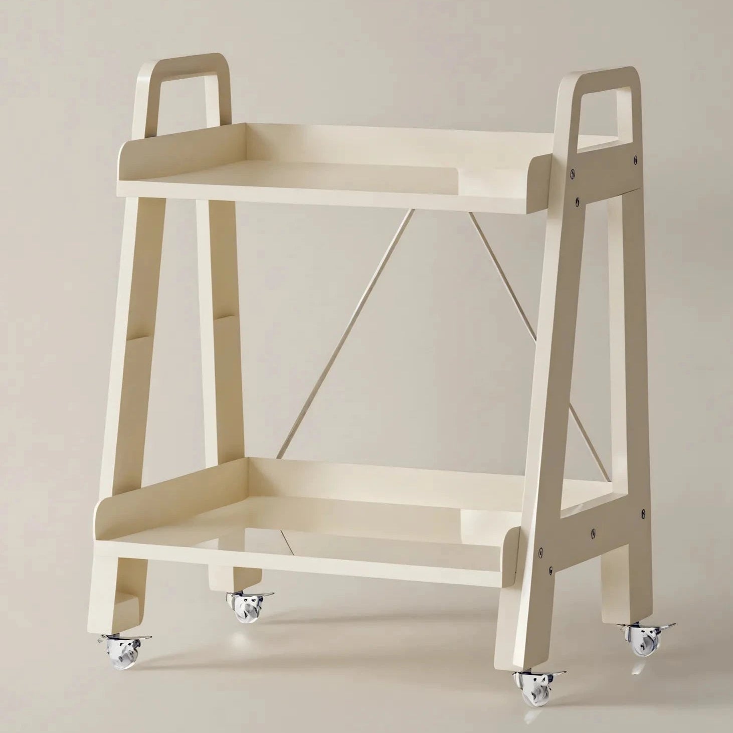 Nordic Shelf Ladder Organizer: Stylish & Space-Saving Aescraft 2 Beige-2