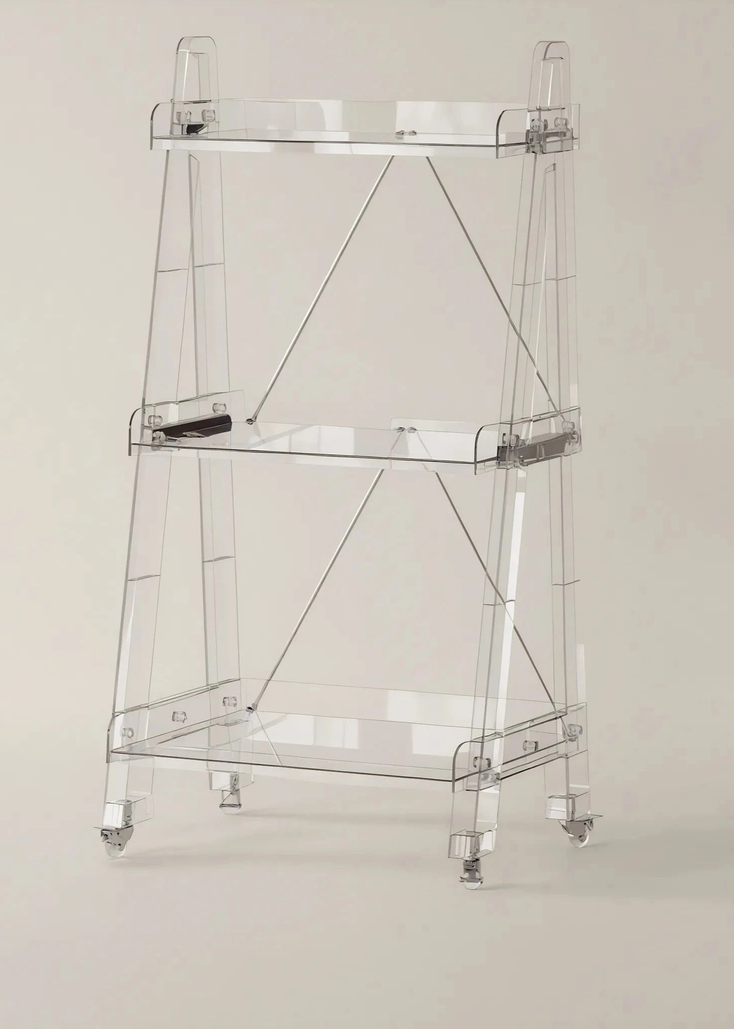 Nordic Shelf Ladder Organizer: Stylish & Space-Saving Aescraft 3 Transparent-3