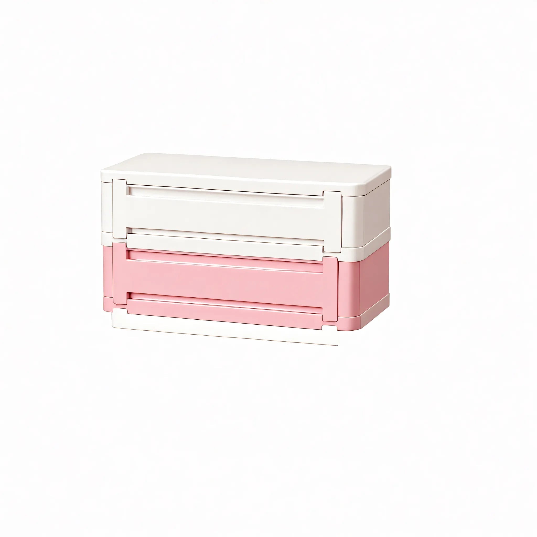 Nordic Stacker: Modular Shoe Rack Storage Cabinet Aescraft 2 Pink/White-2