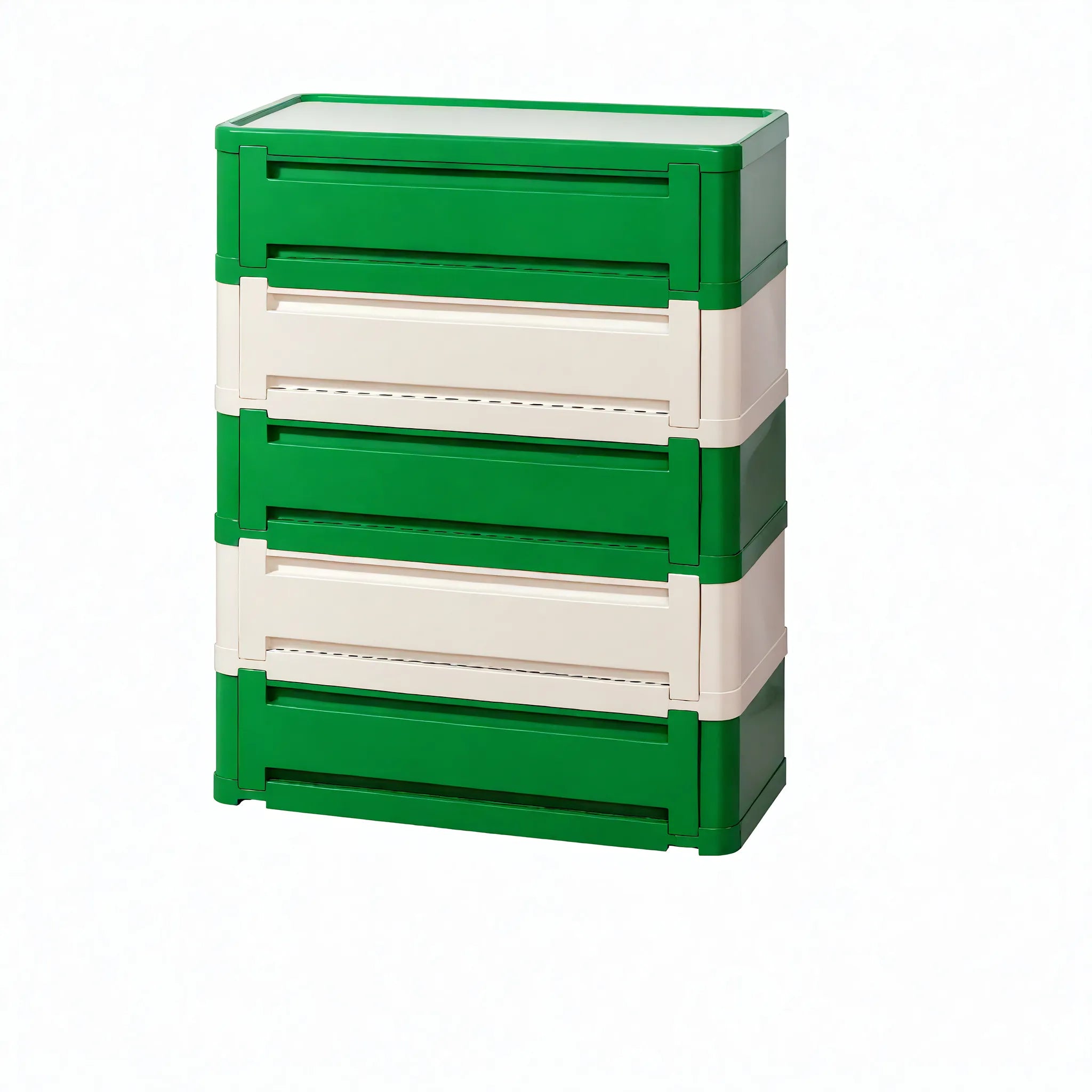 Nordic Stacker: Modular Shoe Rack Storage Cabinet Aescraft 5 Green/White-5