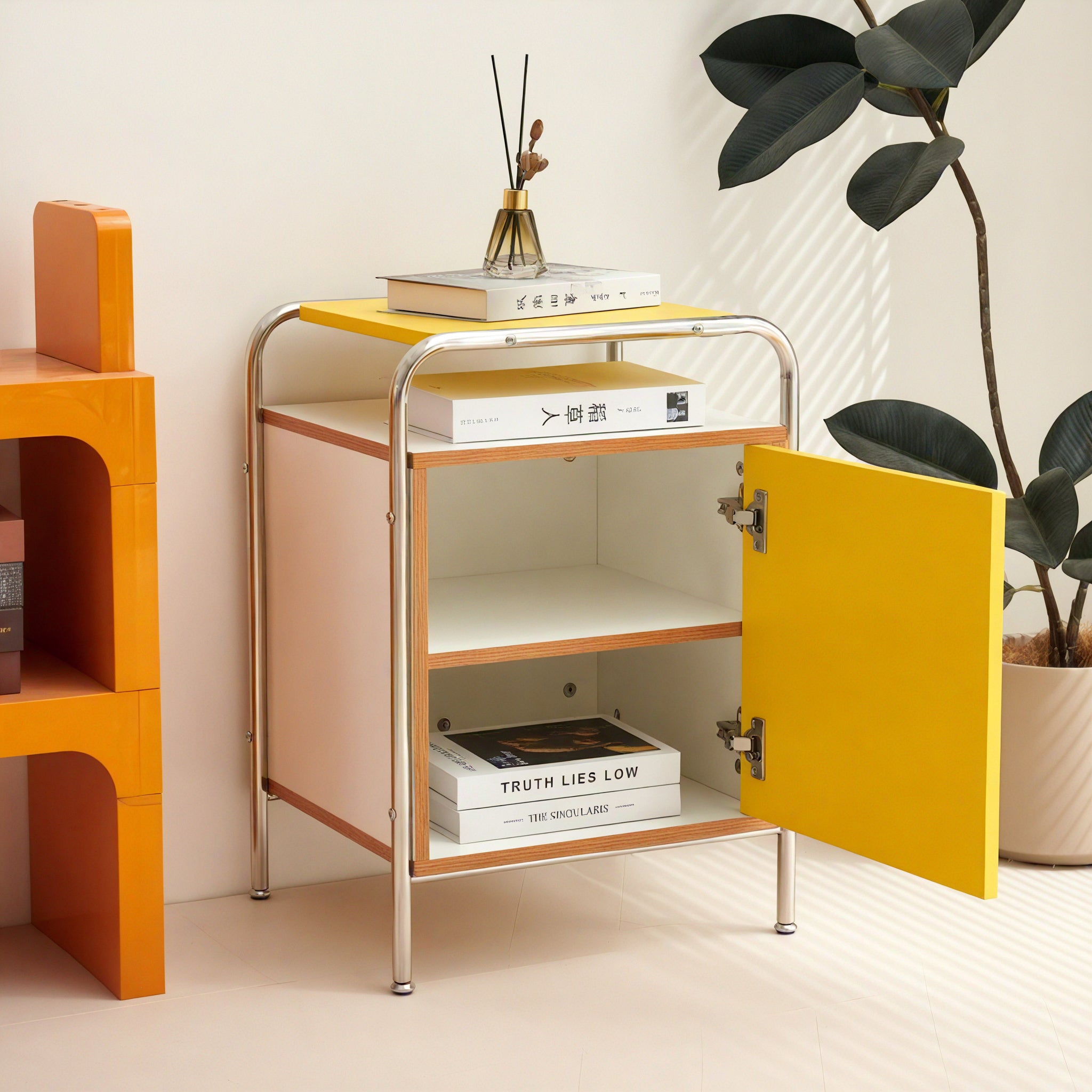 Nordic Storage Cube: A Colorful Accent Cabinet Aescraft