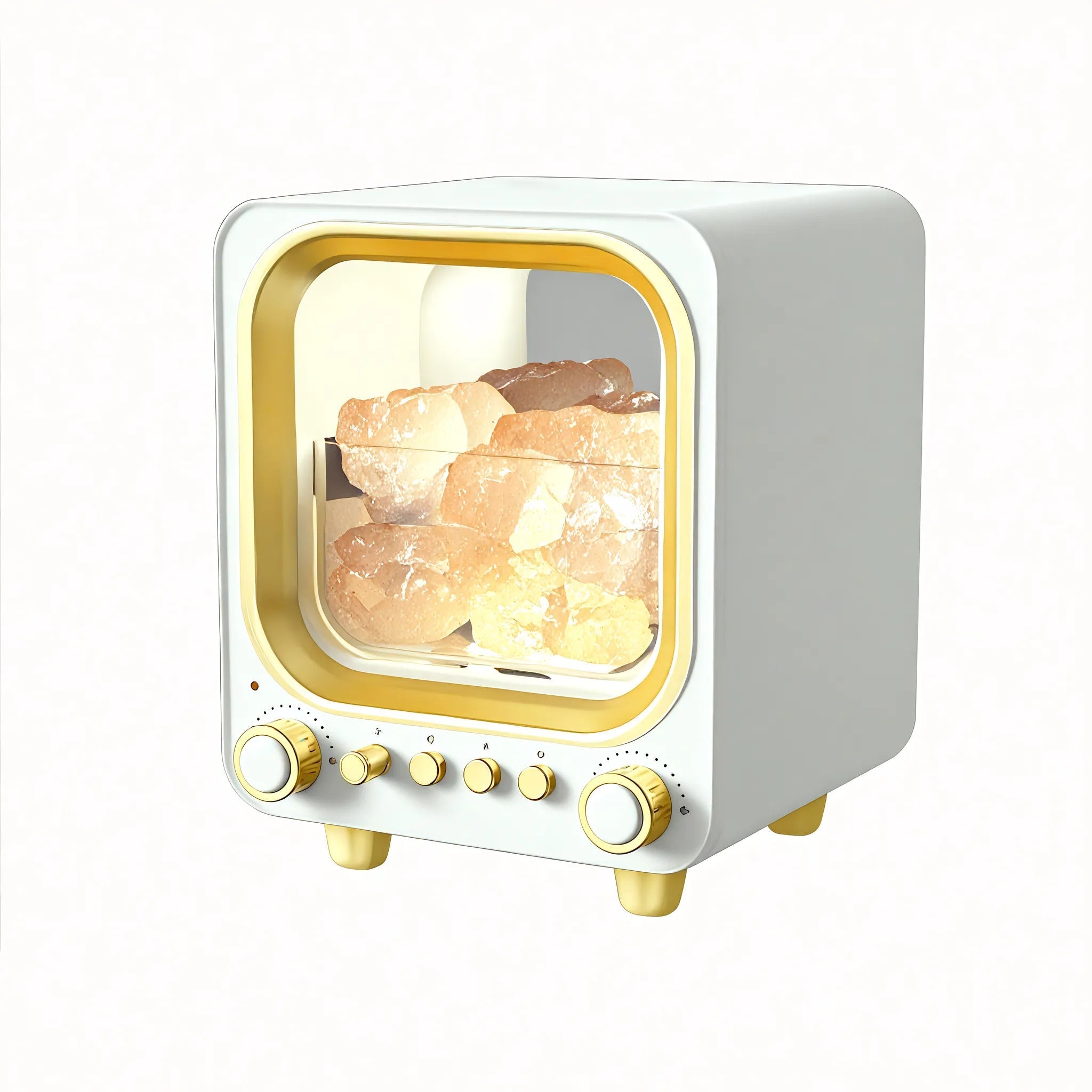 Nostalgic TV Humidifier with LED and Bluetooth Speaker  Aescraft White