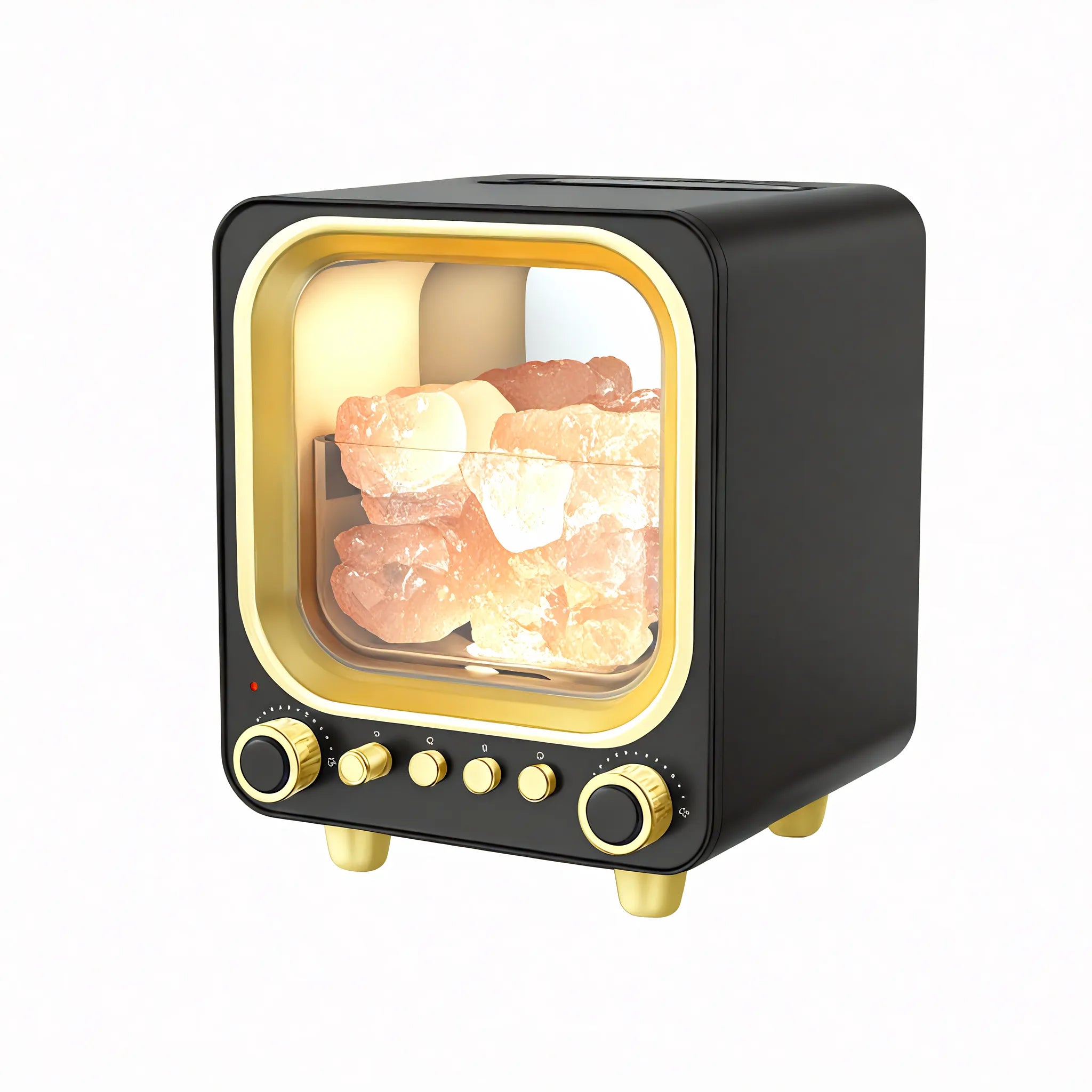 Nostalgic TV Humidifier with LED and Bluetooth Speaker  Aescraft Black