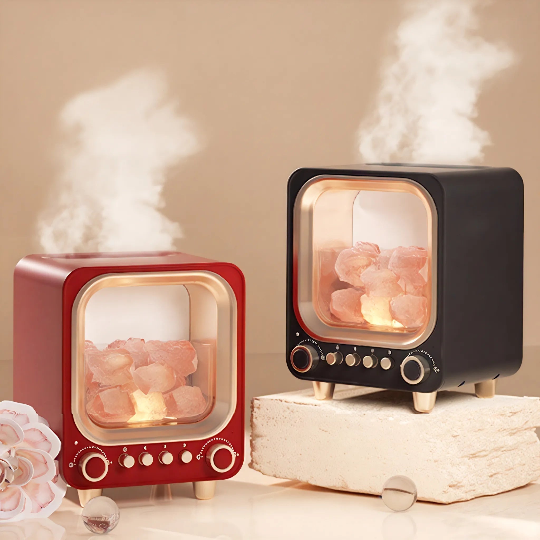 Nostalgic TV Humidifier with LED and Bluetooth Speaker  Aescraft