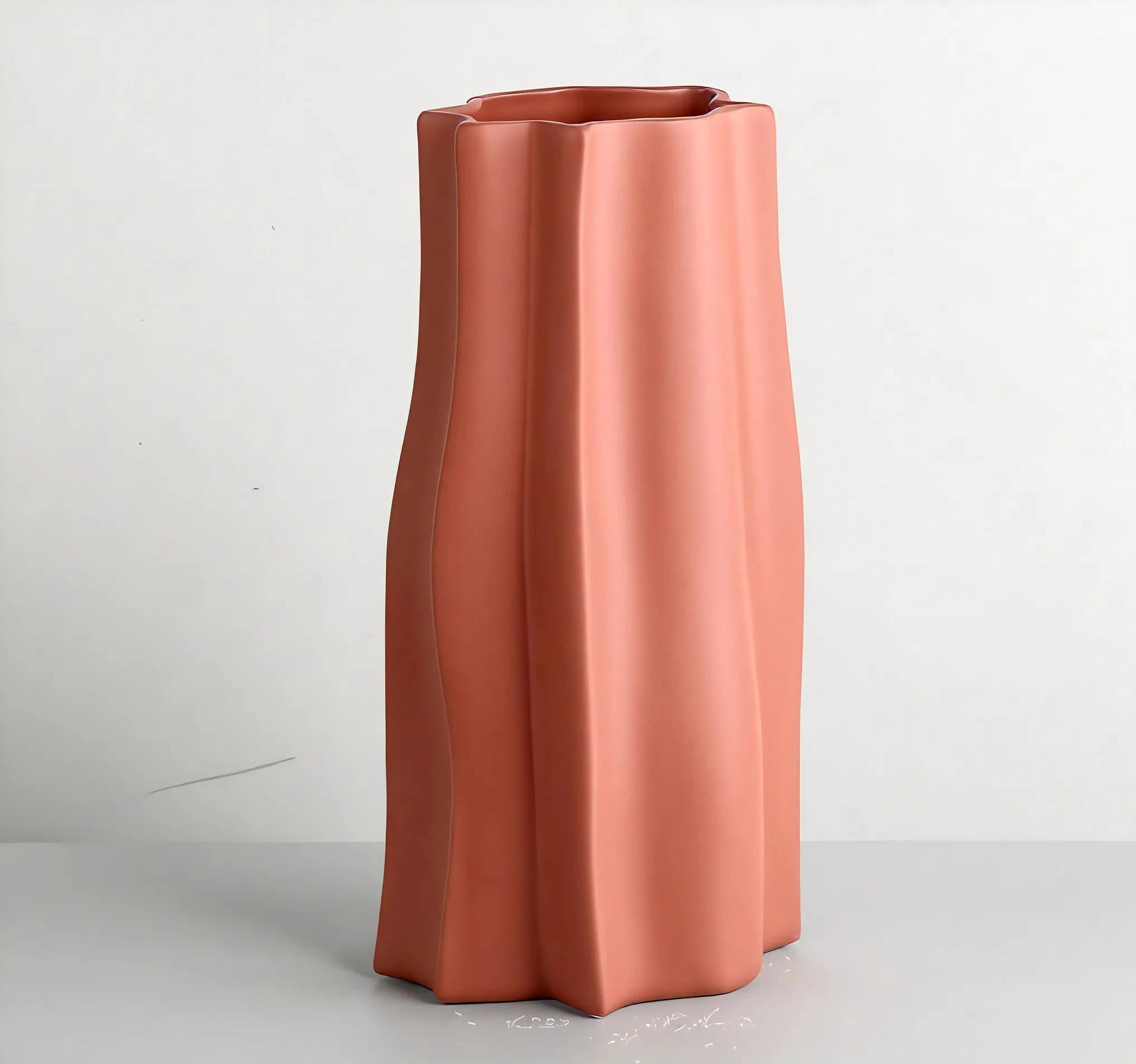 Paper Bag Vase Aescraft Brick Red