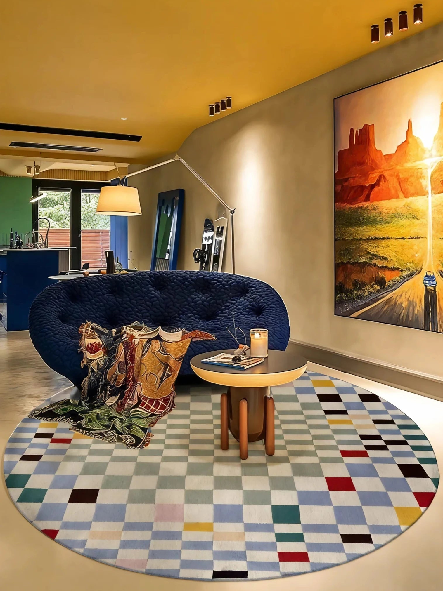 Pixel Harmony Wool Rug Aescraft