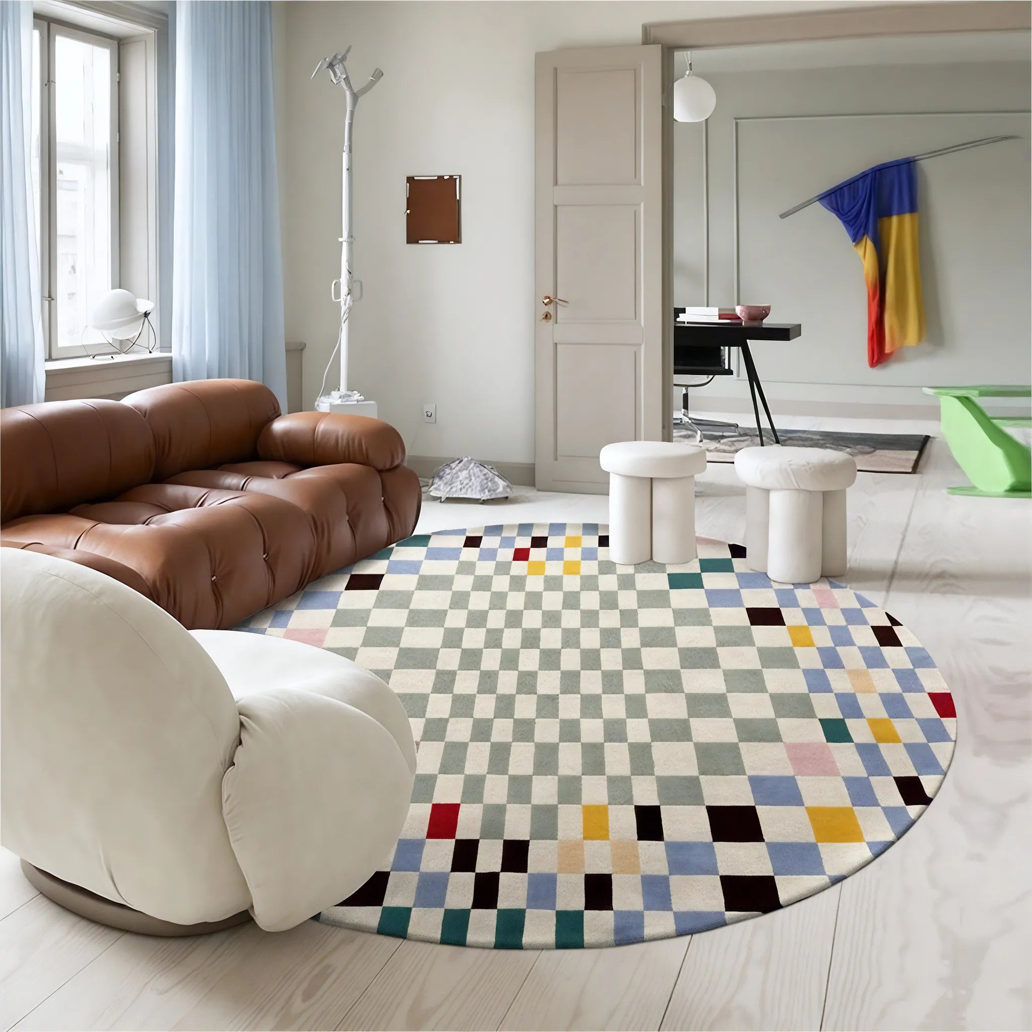 Pixel Harmony Wool Rug Aescraft