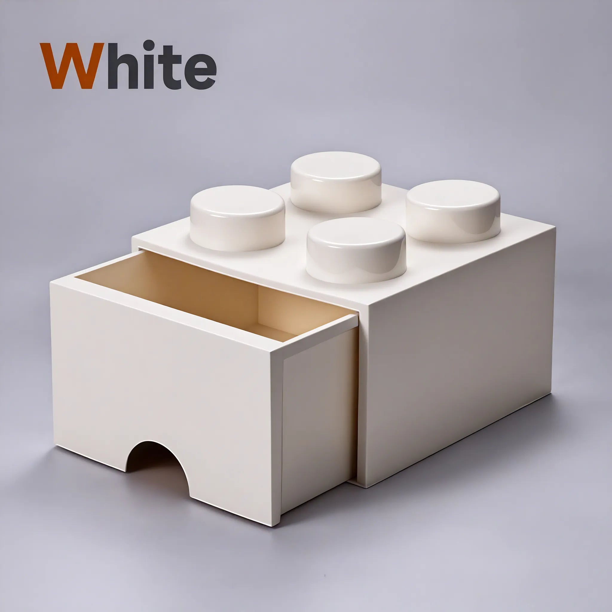 Playful Blox Modular Organizer - Lego-inspired Stackable Drawers Aescraft White