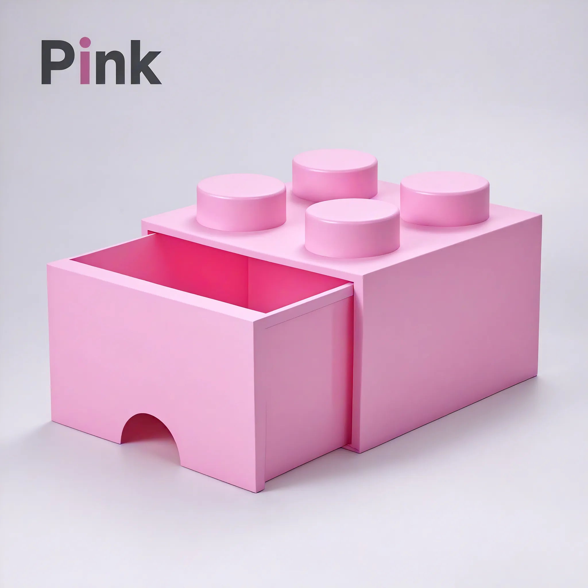 Playful Blox Modular Organizer - Lego-inspired Stackable Drawers Aescraft Pink