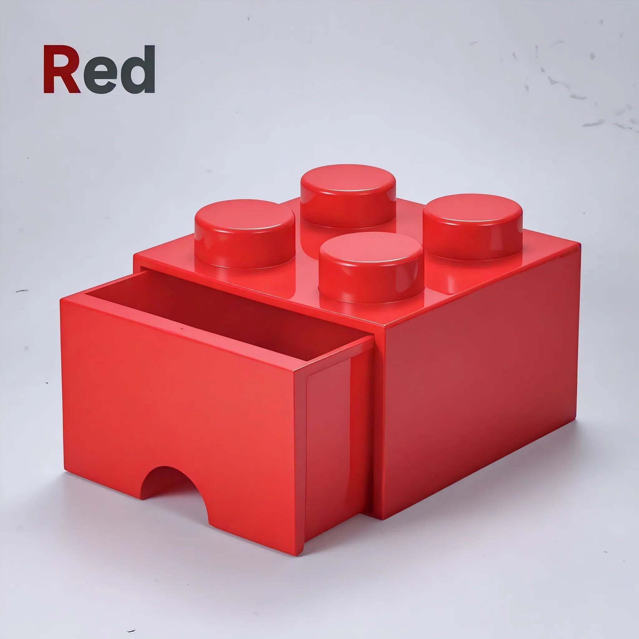 Playful Blox Modular Organizer - Lego-inspired Stackable Drawers Aescraft Red
