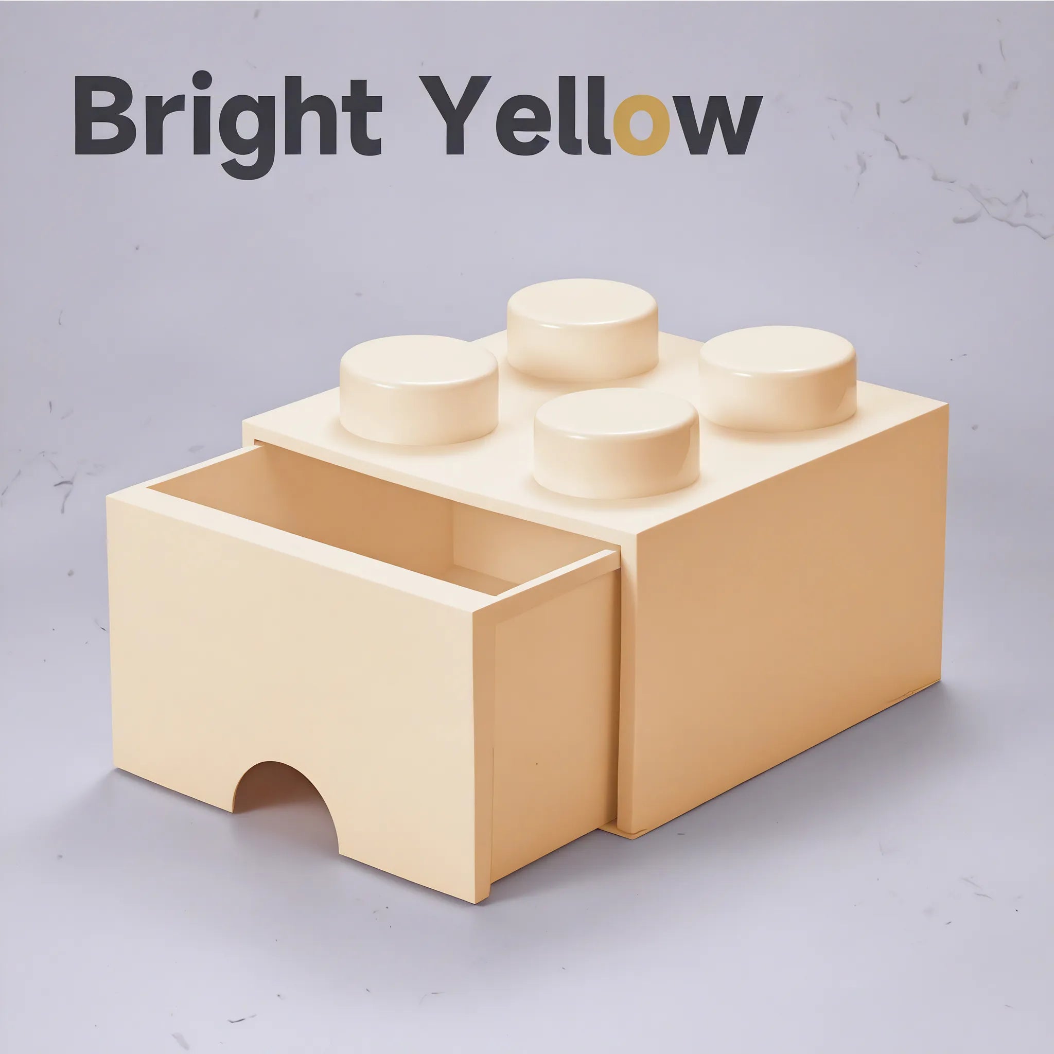 Playful Blox Modular Organizer - Lego-inspired Stackable Drawers Aescraft Brigid Yellow