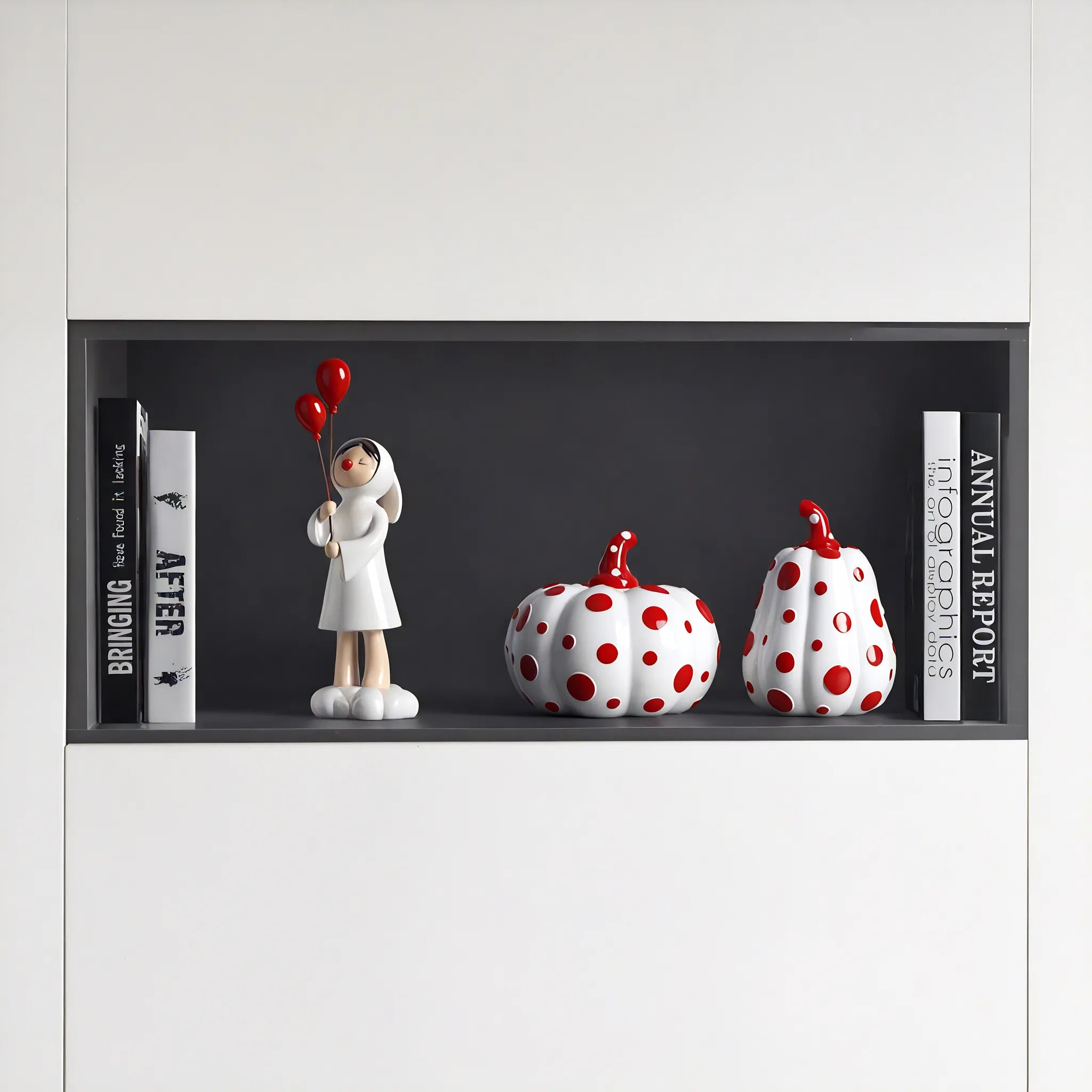 Polka Dot Pumpkin & Gourd – Kusama-Inspired Art Sculpture Aescraft