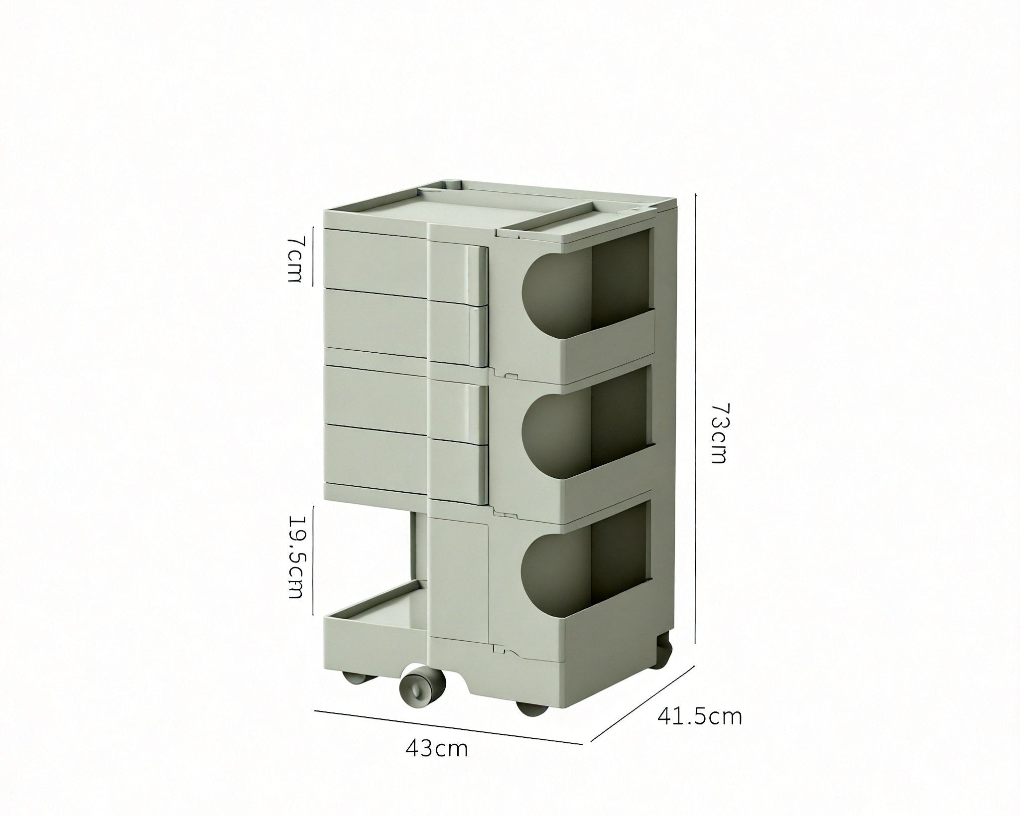 Poppy Perfection Rolling Cabinet Aescraft 3 Matcha【3-layer】