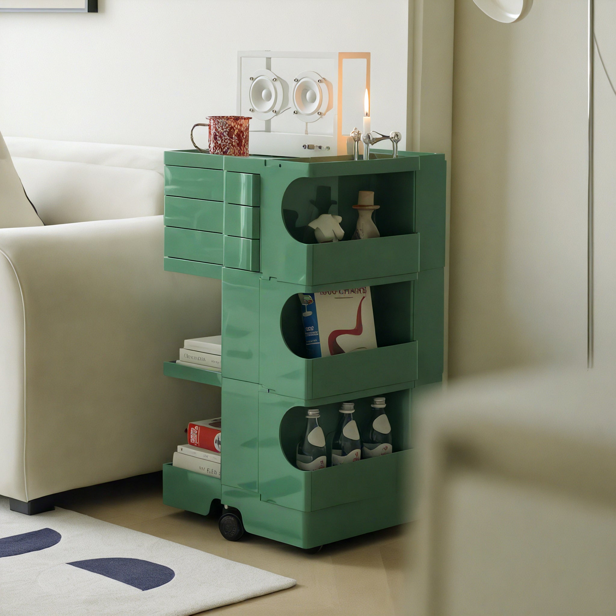 Poppy Perfection Rolling Cabinet Aescraft