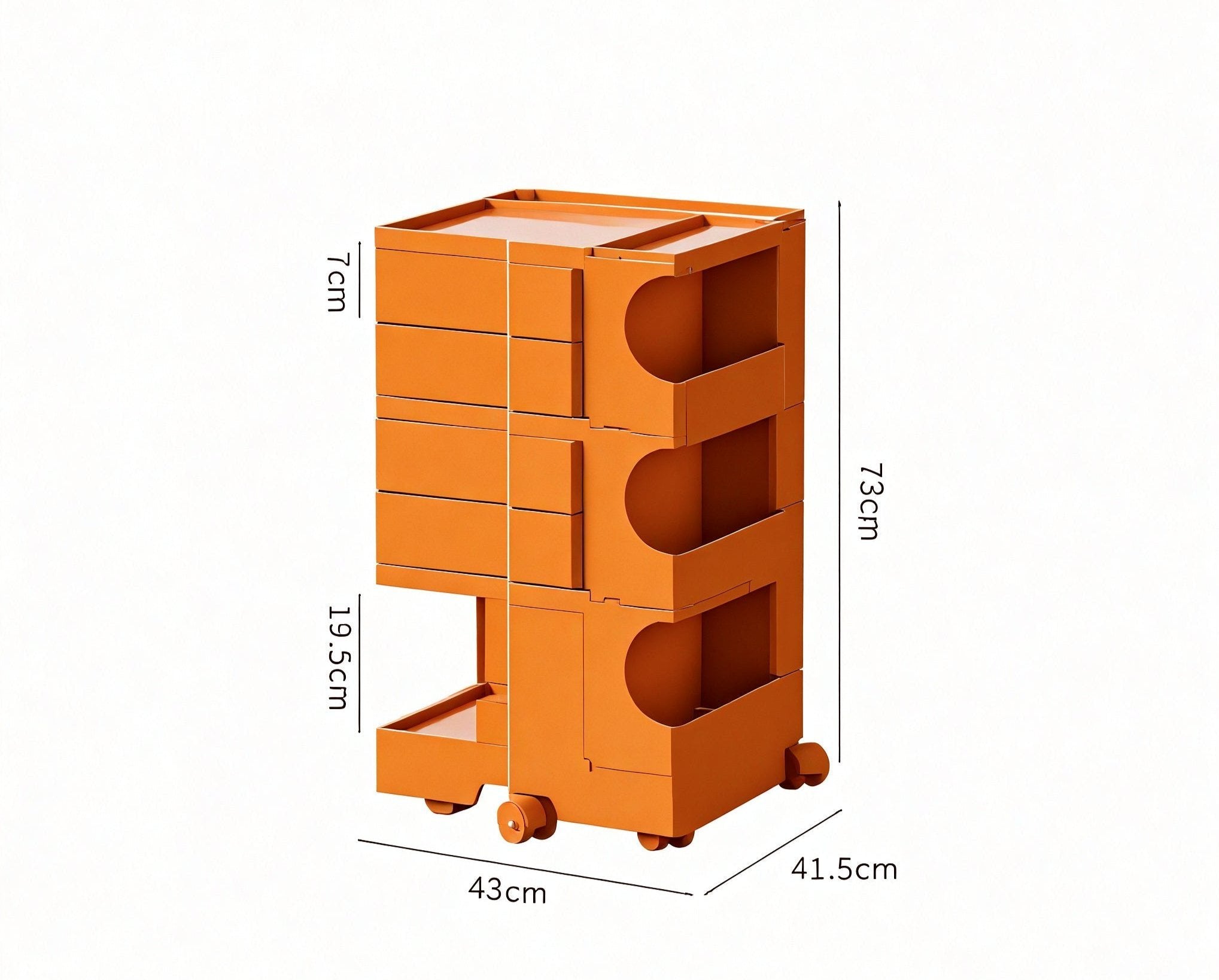 Poppy Perfection Rolling Cabinet Aescraft 3 Orange【3-layer】