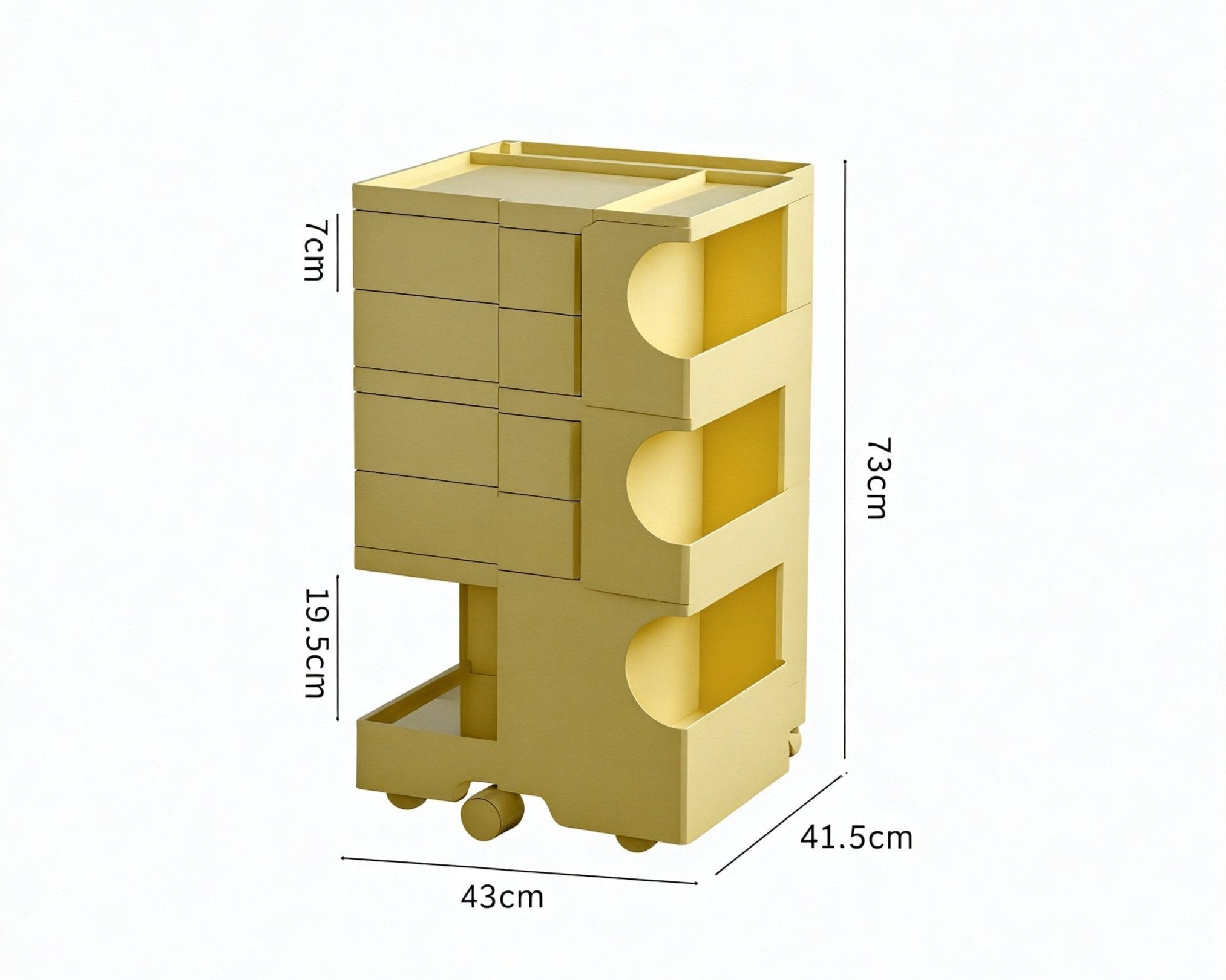 Poppy Perfection Rolling Cabinet Aescraft 3 Yellow【3-layer】