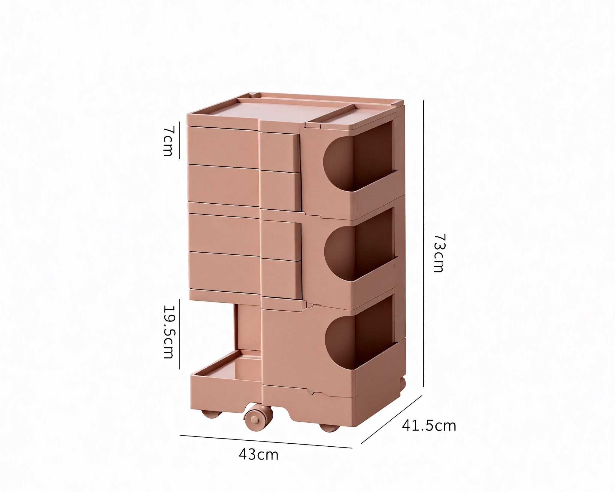 Poppy Perfection Rolling Cabinet Aescraft 3 Pink【3-layer】