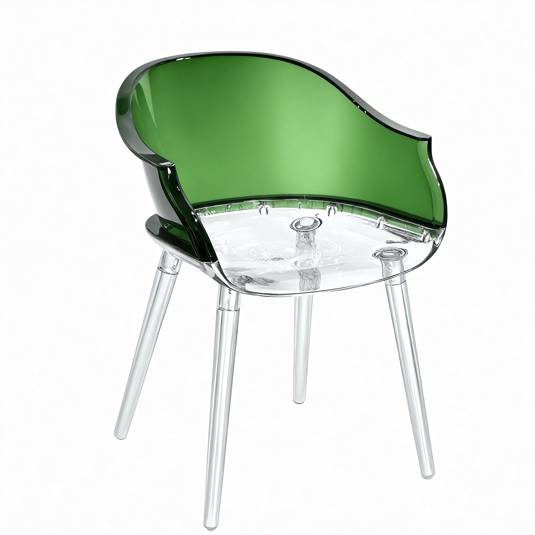 Prism Pop Dining Seat Aescraft Green + Clear Base