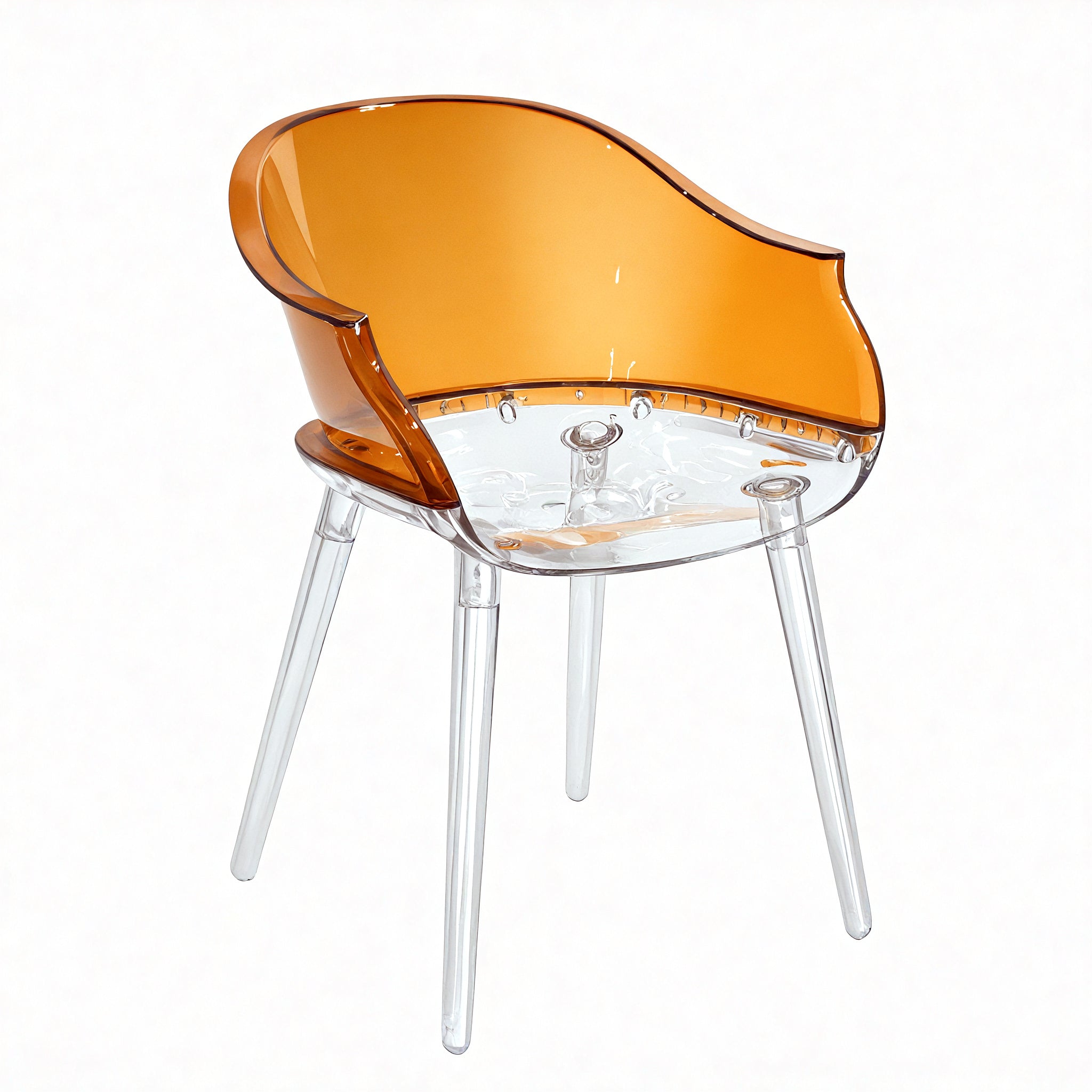 Prism Pop Dining Seat Aescraft Brown + Clear Base