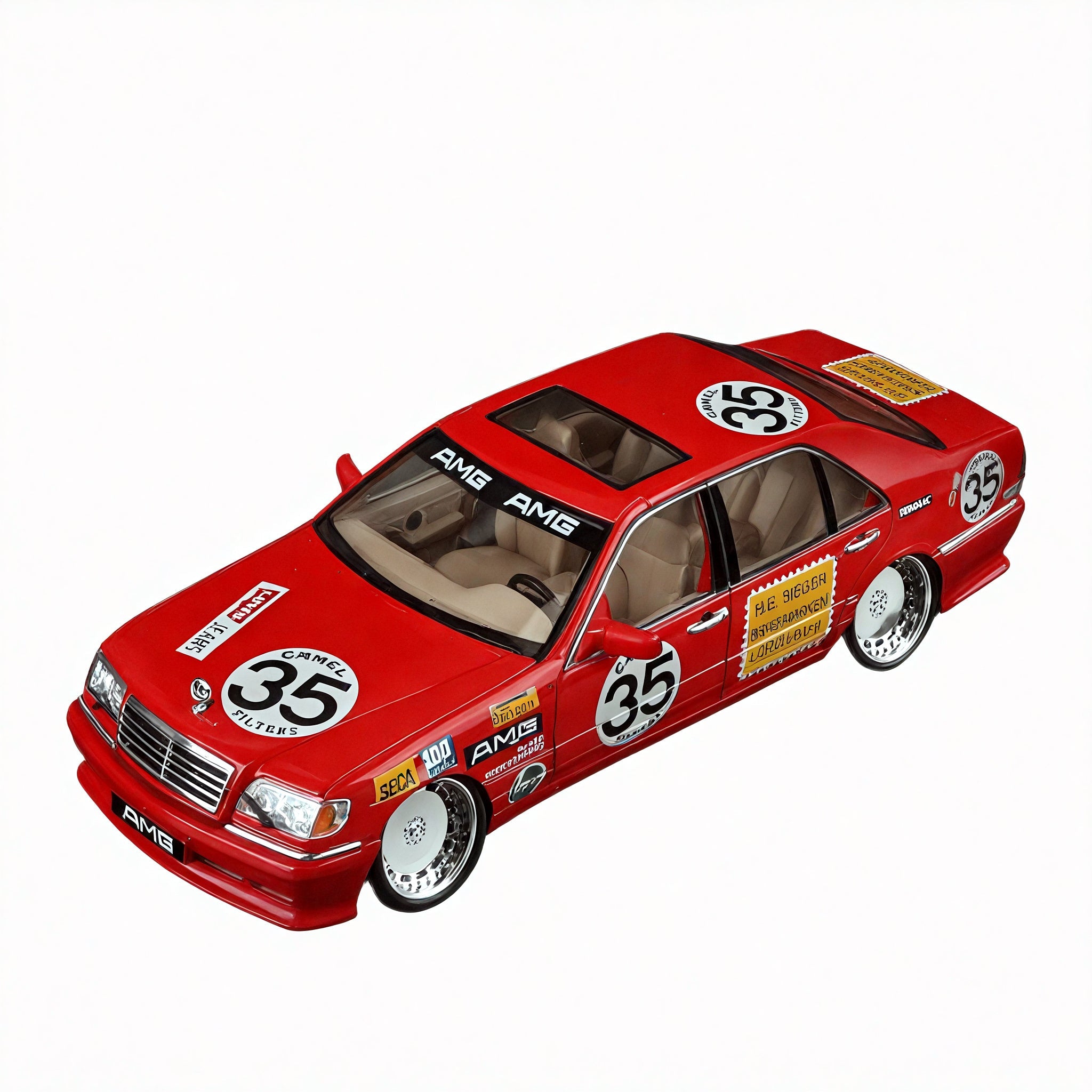 Racing Royalty: 1:24 Mercedes-Benz AMG W140 Model Aescraft Red