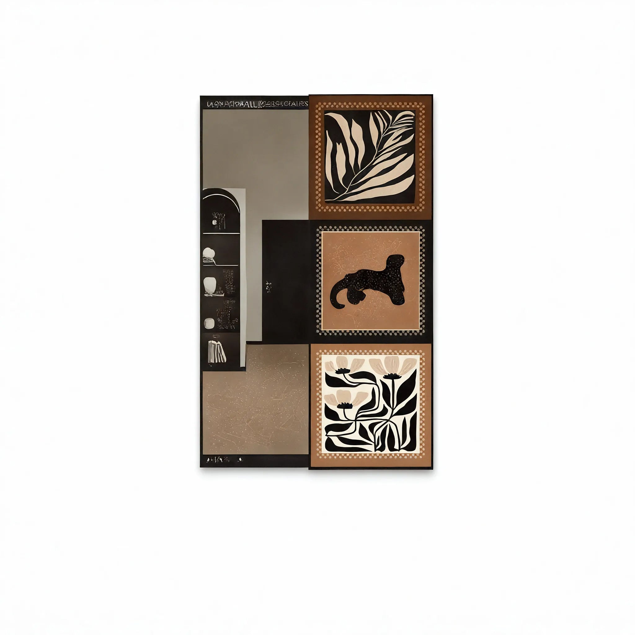 Reflections in Style – Oil Canvas Sliding Wall Art Aescraft B 40cm*120cm-Right Sliding