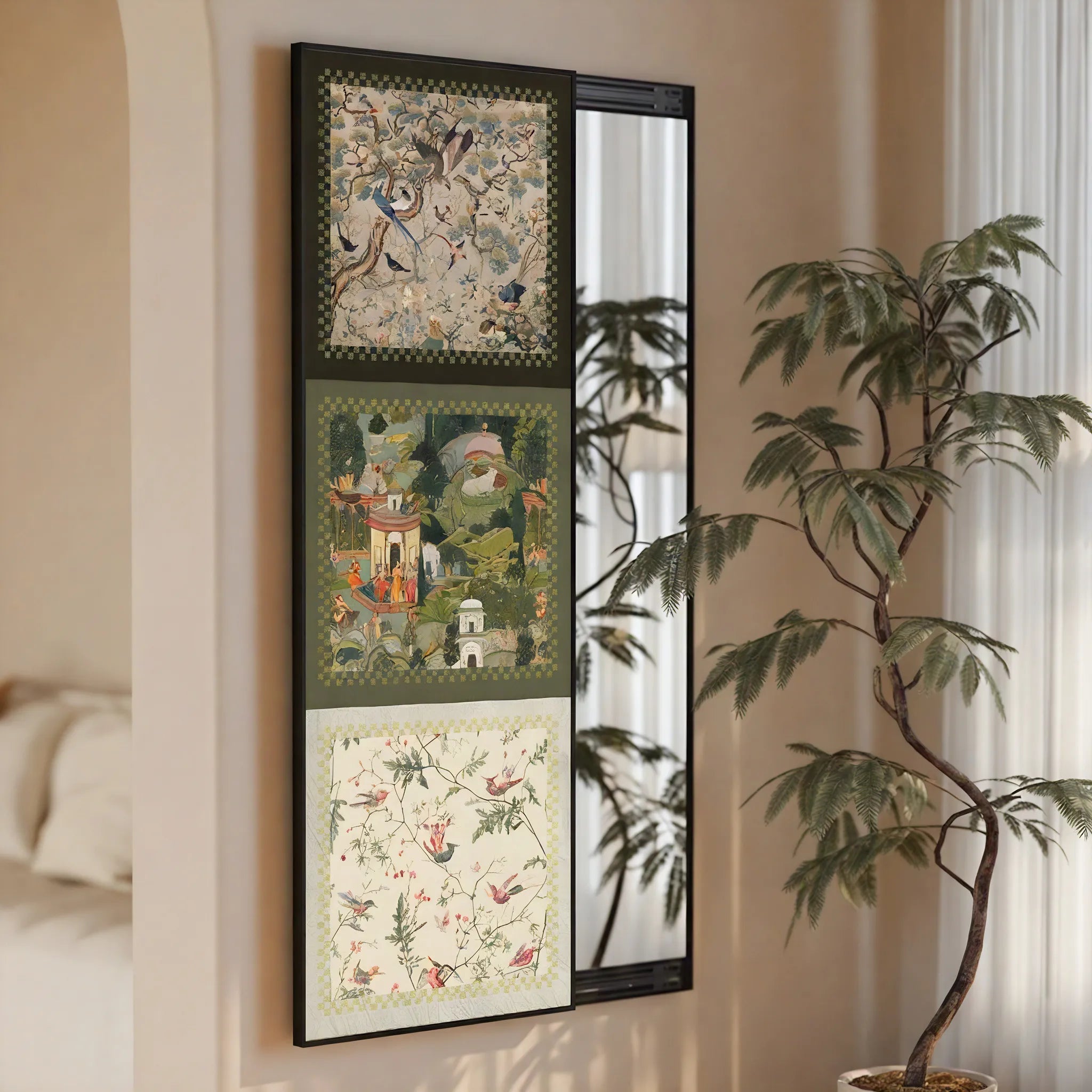 Reflections in Style – Oil Canvas Sliding Wall Art Aescraft