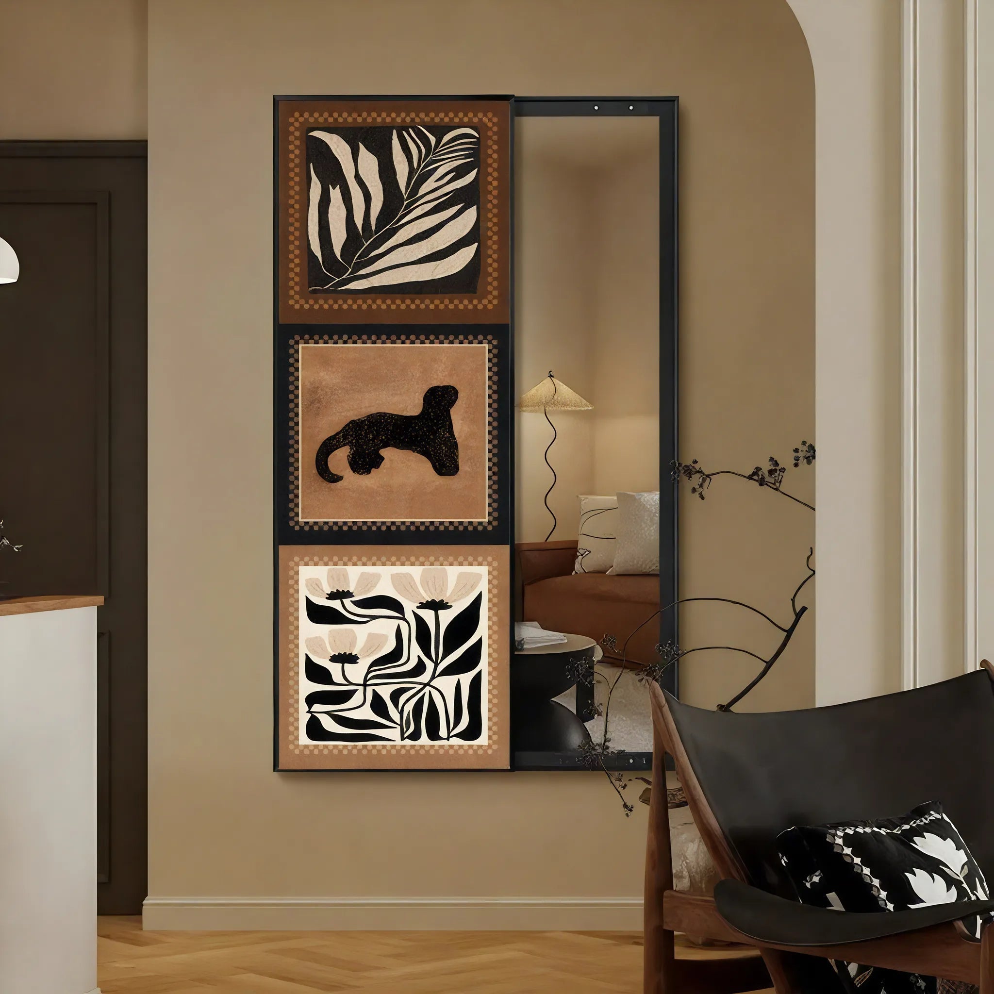 Reflections in Style – Oil Canvas Sliding Wall Art Aescraft