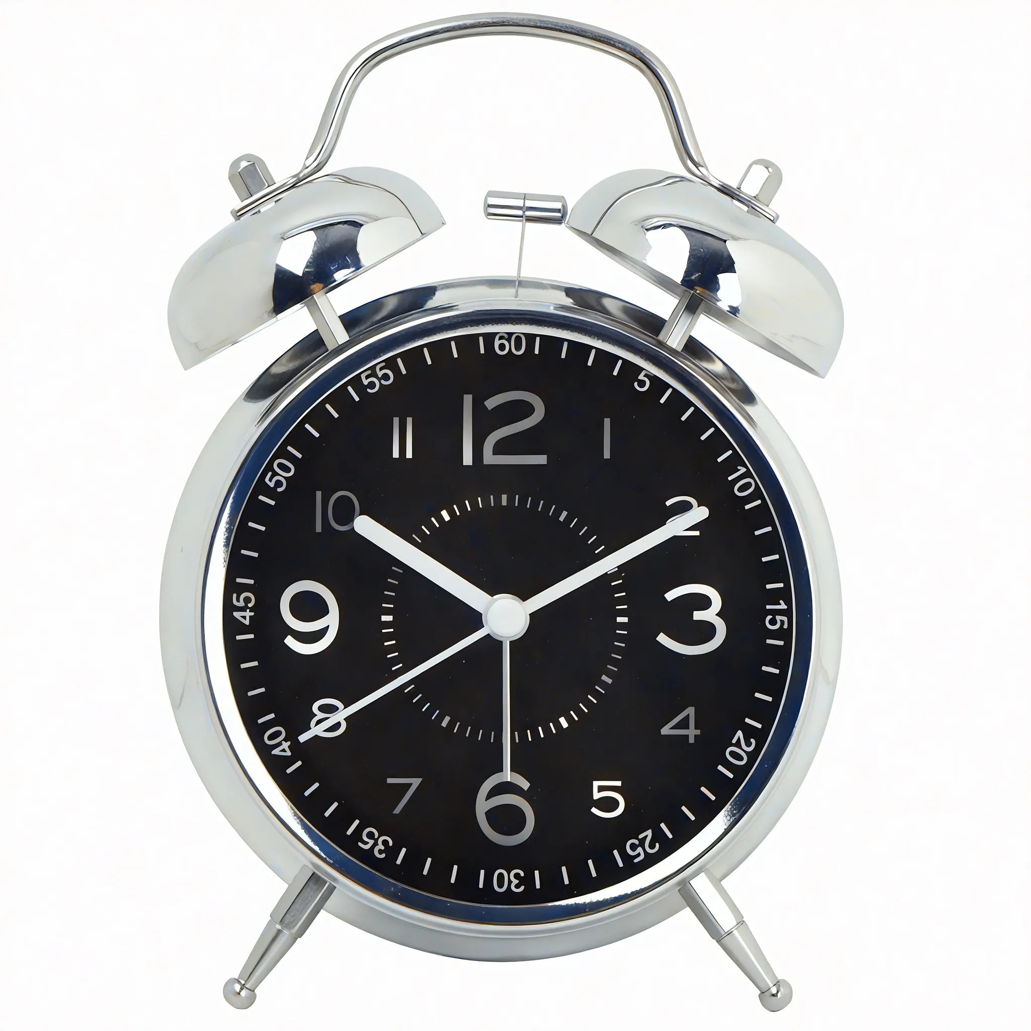Retro Dual Bell Alarm Clock Aescraft Black
