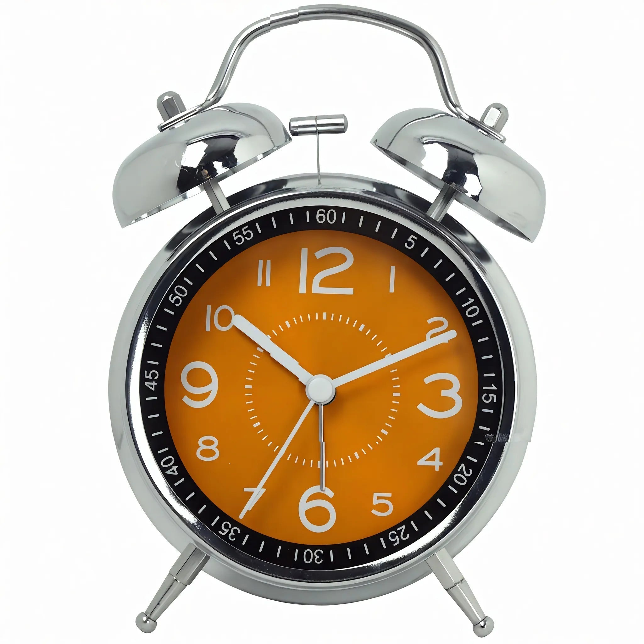 Retro Dual Bell Alarm Clock Aescraft Orange