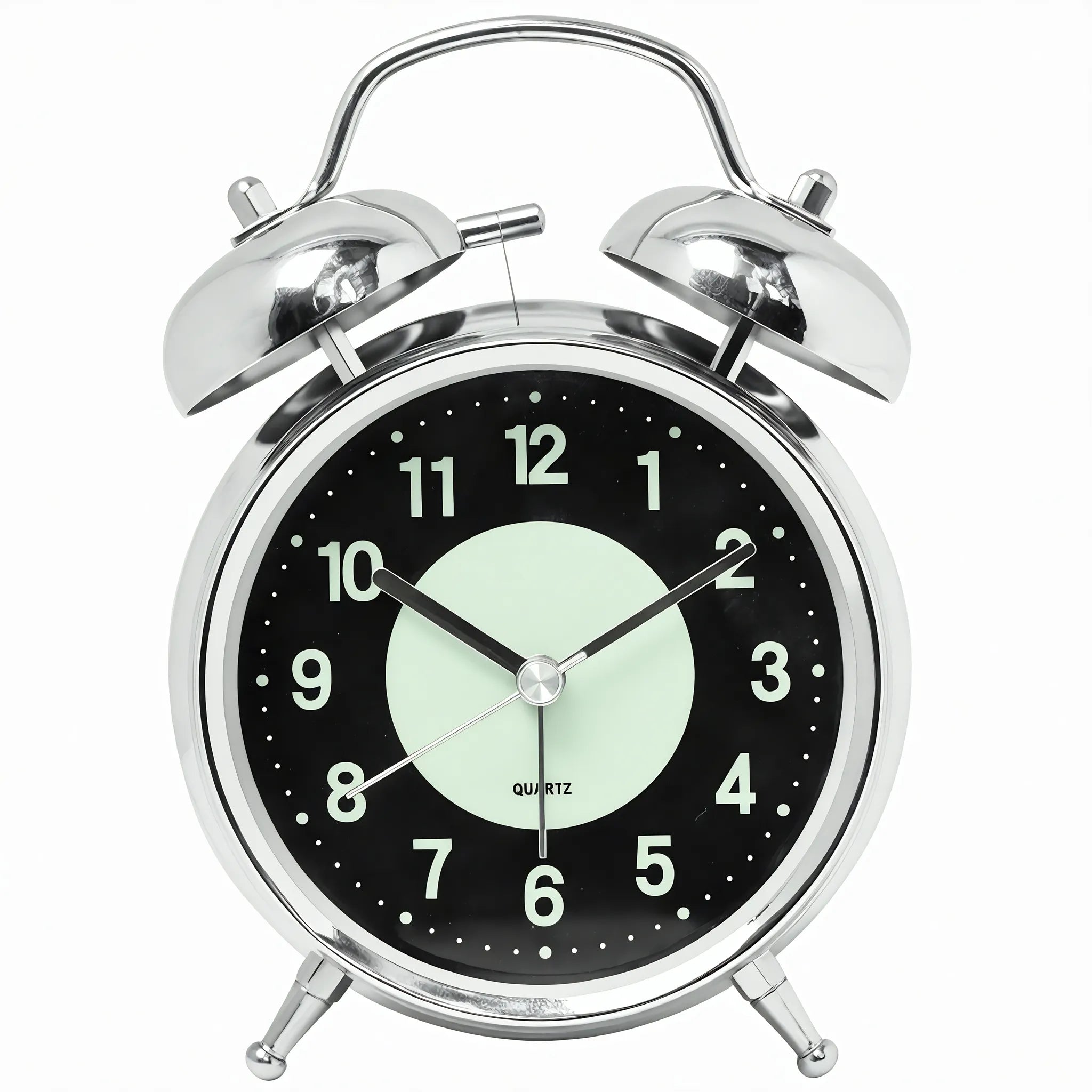 Retro Dual Bell Alarm Clock Aescraft Luminous Black
