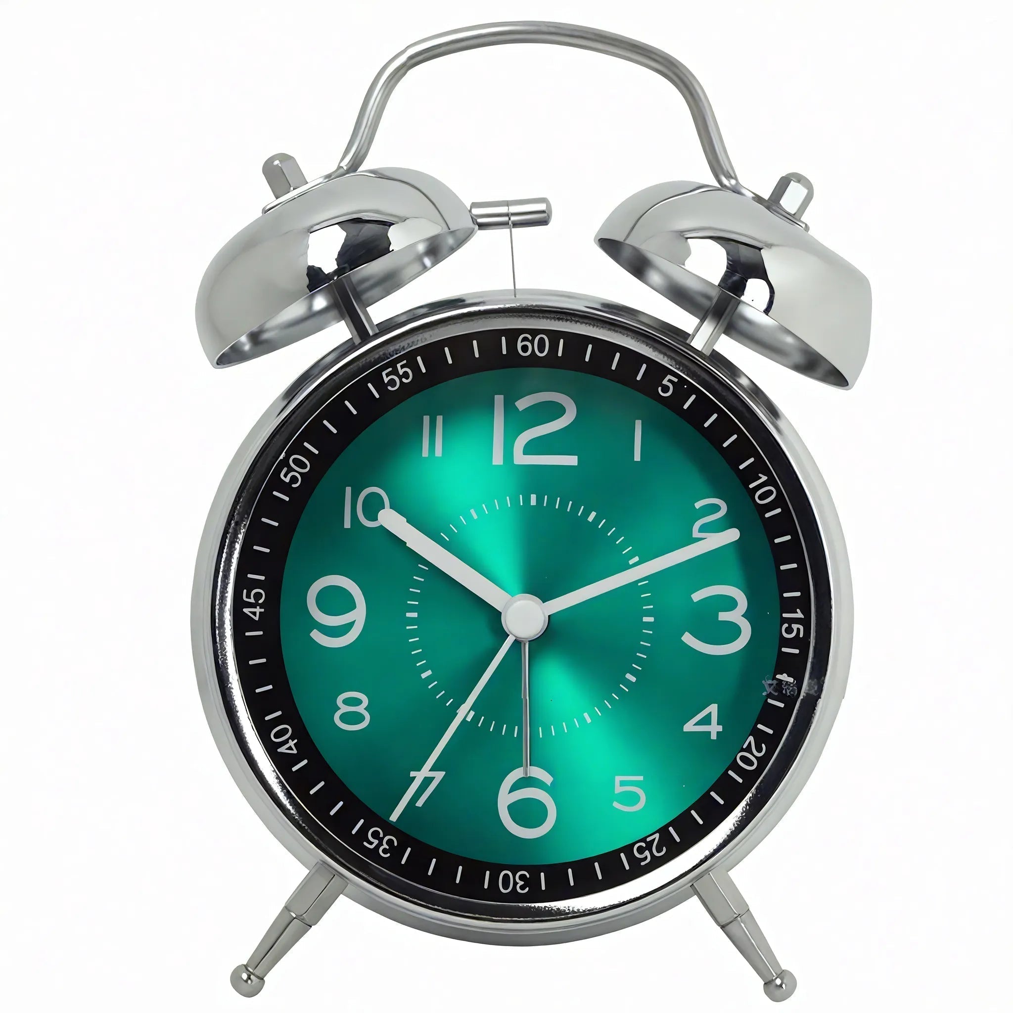 Retro Dual Bell Alarm Clock Aescraft Green