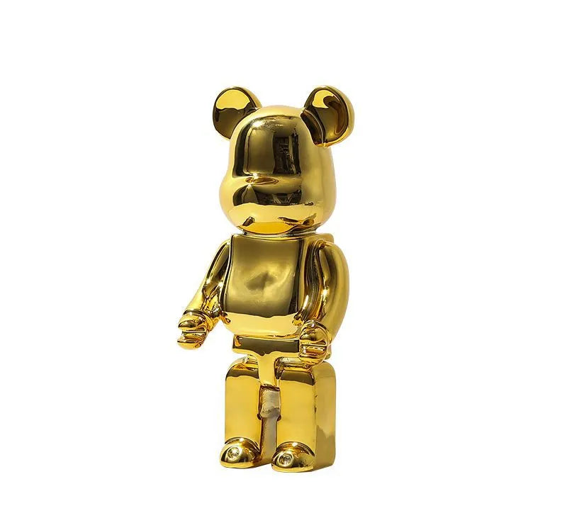 Retro Luxe Bearbrick Collectible customized Aescraft Gold
