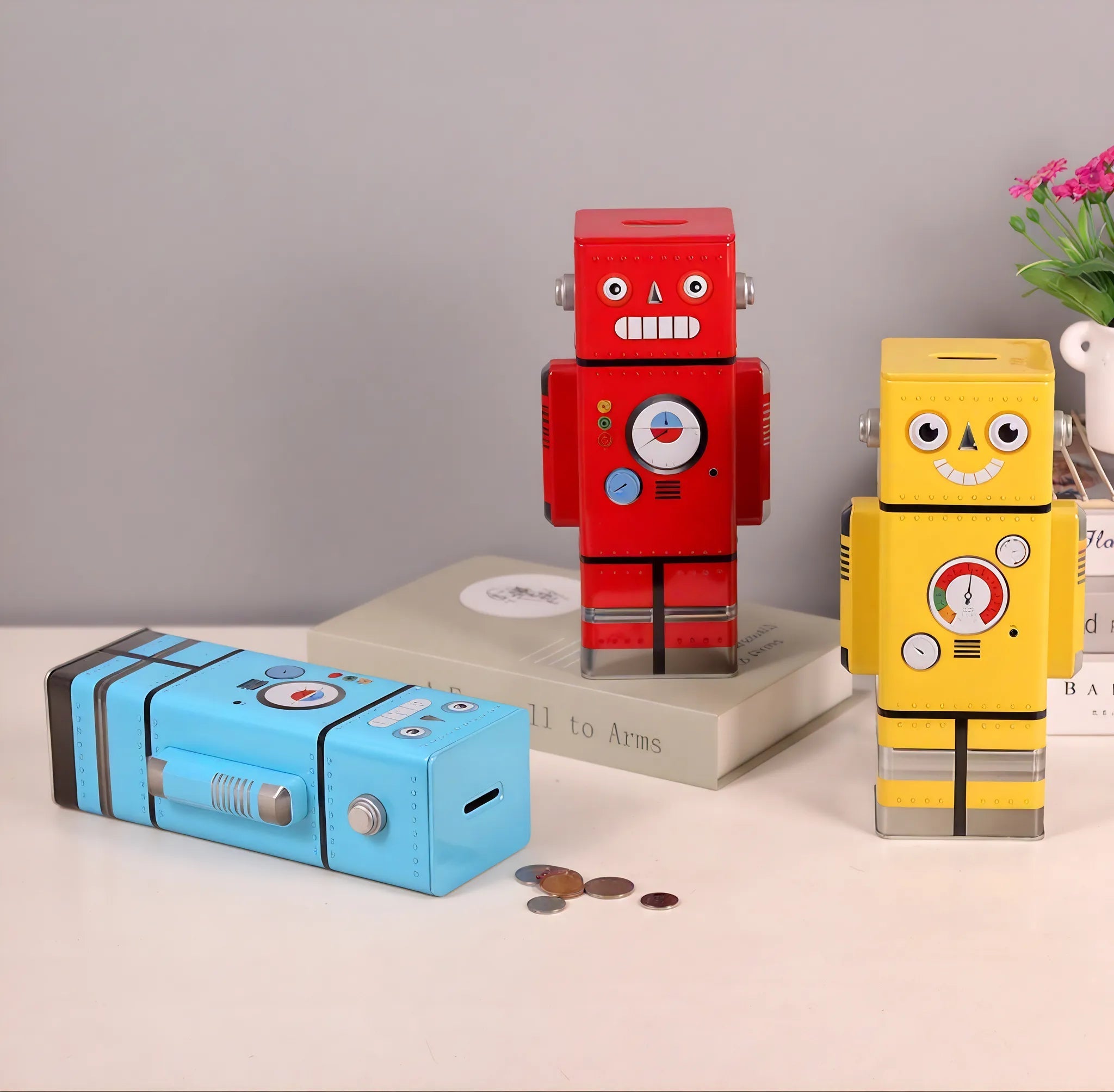 Retro Robot Coin Bank  Aescraft