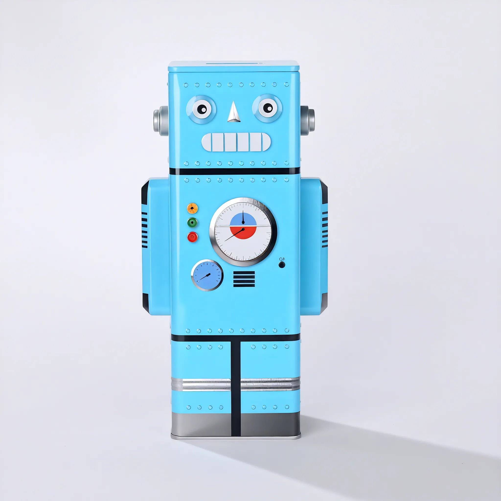 Retro Robot Coin Bank  Aescraft Blue