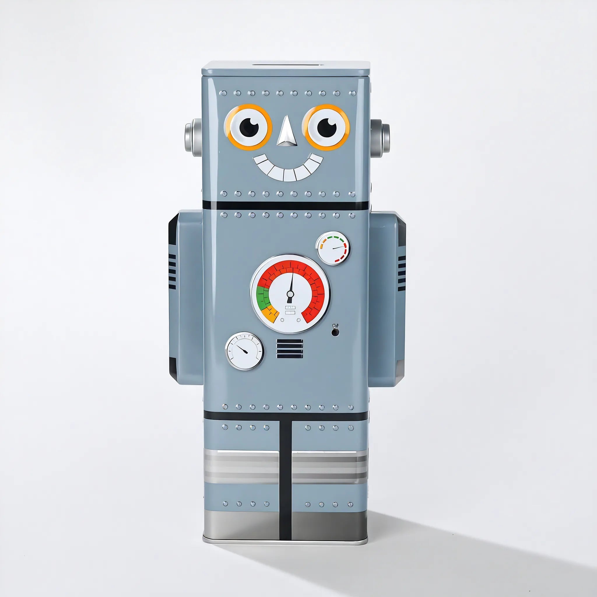 Retro Robot Coin Bank  Aescraft Gray