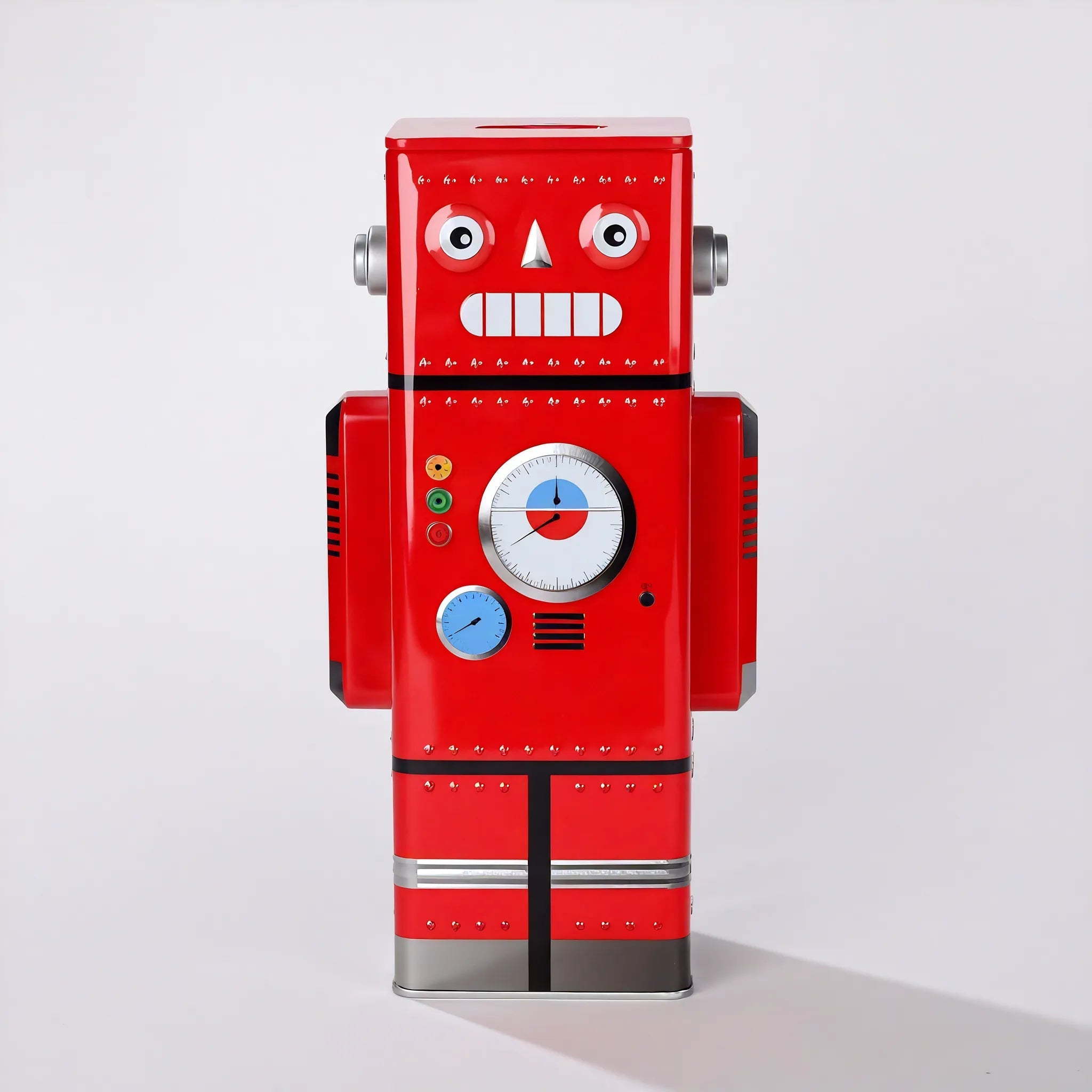 Retro Robot Coin Bank  Aescraft Red