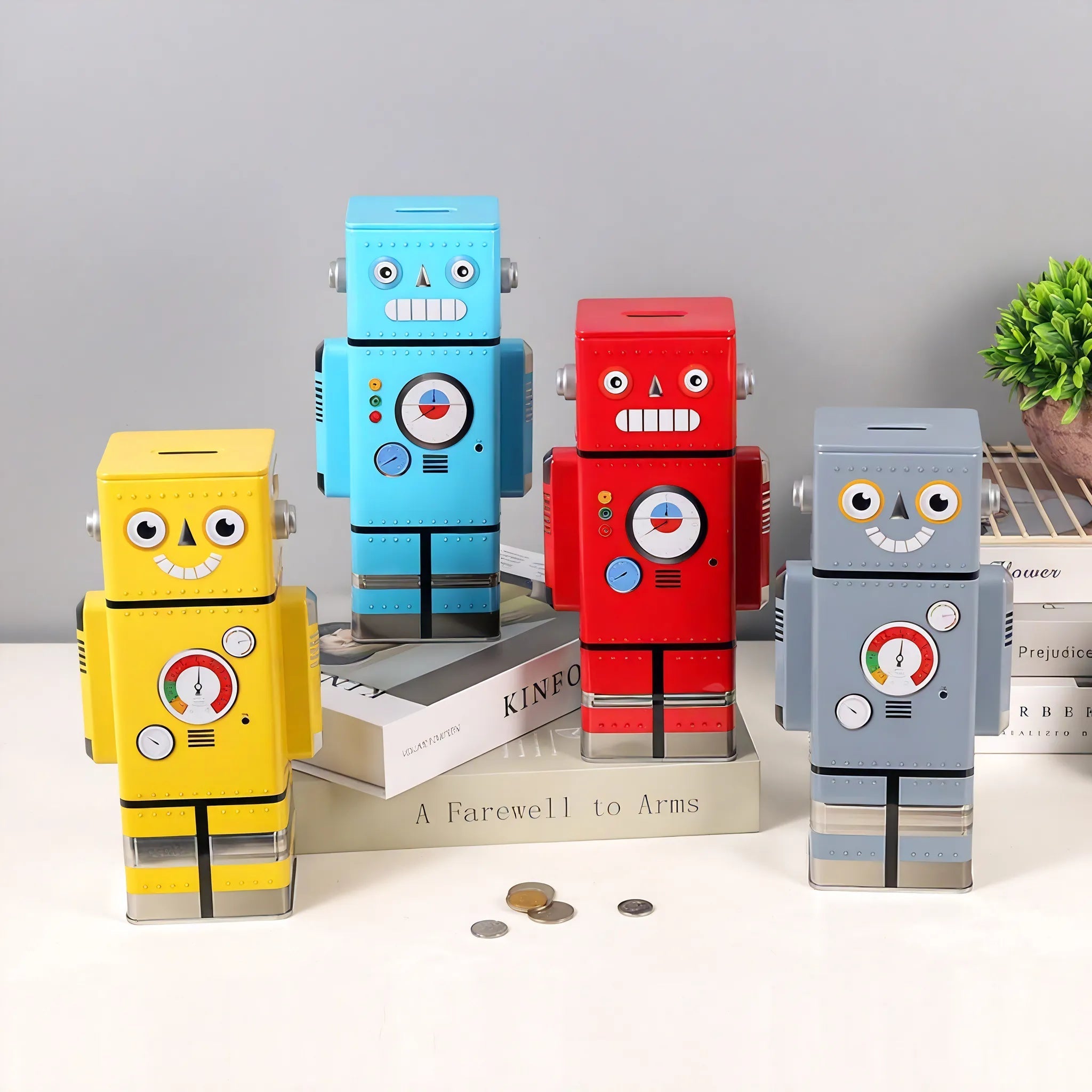 Retro Robot Coin Bank  Aescraft