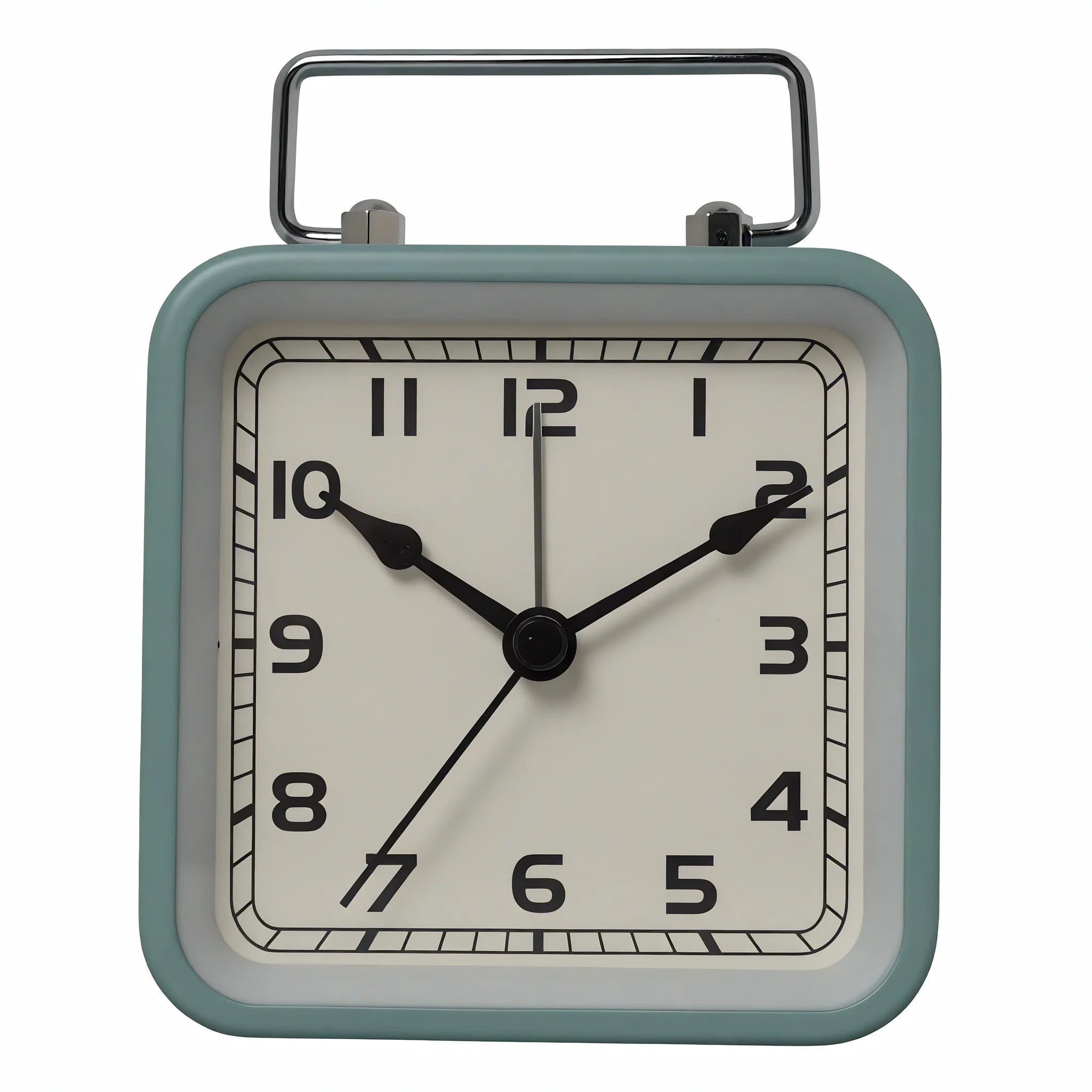 Retro Square Desk Clock Aescraft Light Blue