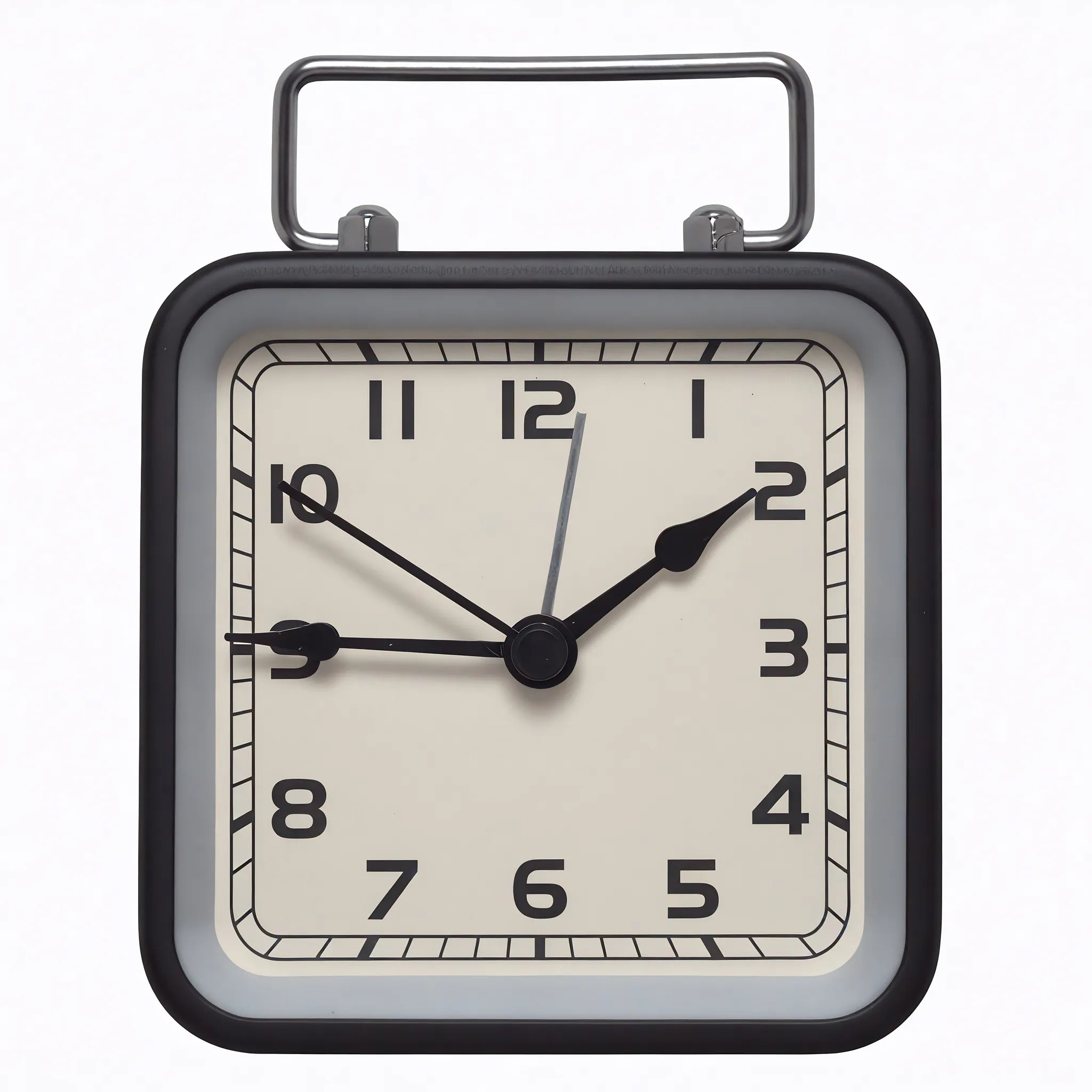 Retro Square Desk Clock Aescraft Black