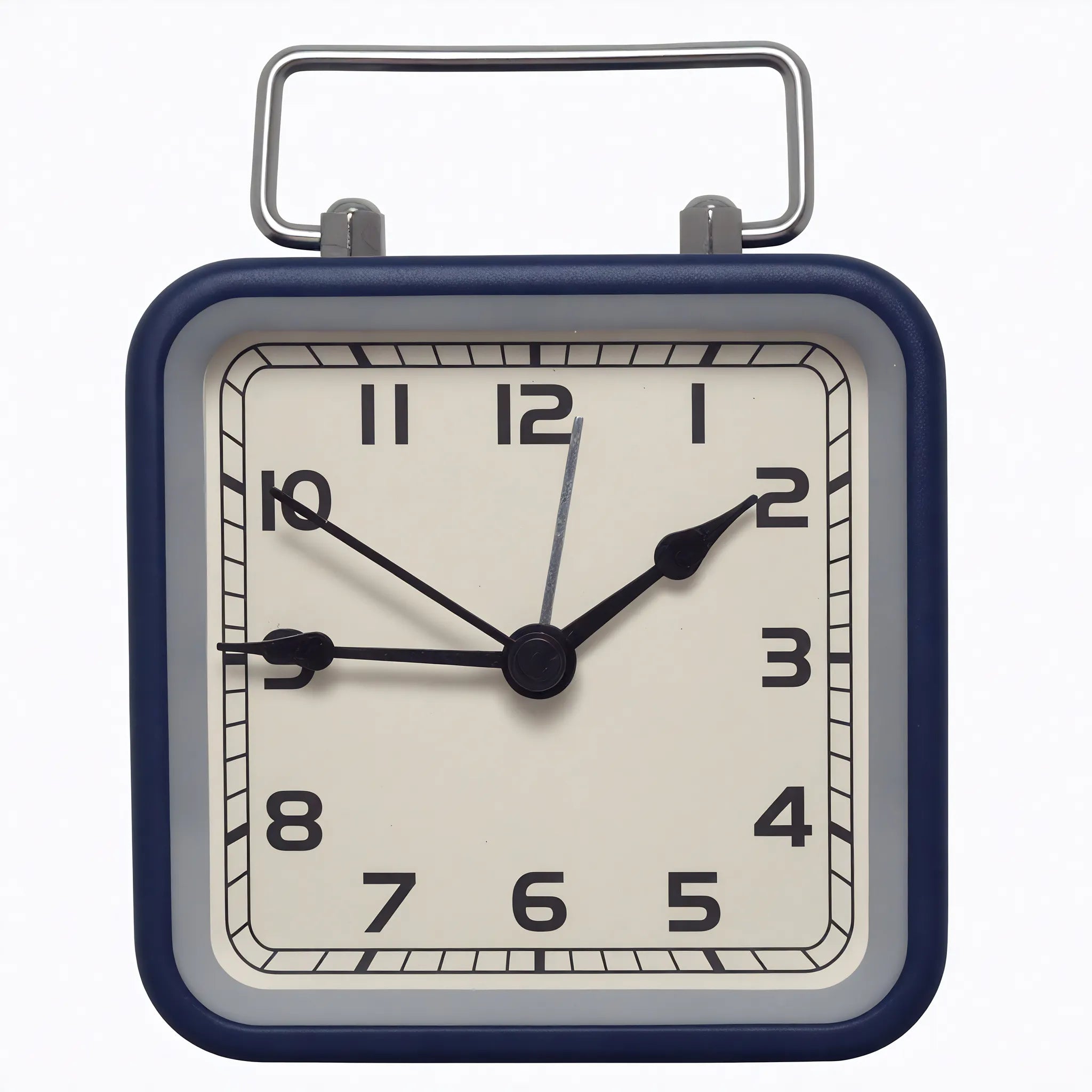 Retro Square Desk Clock Aescraft Navy Blue