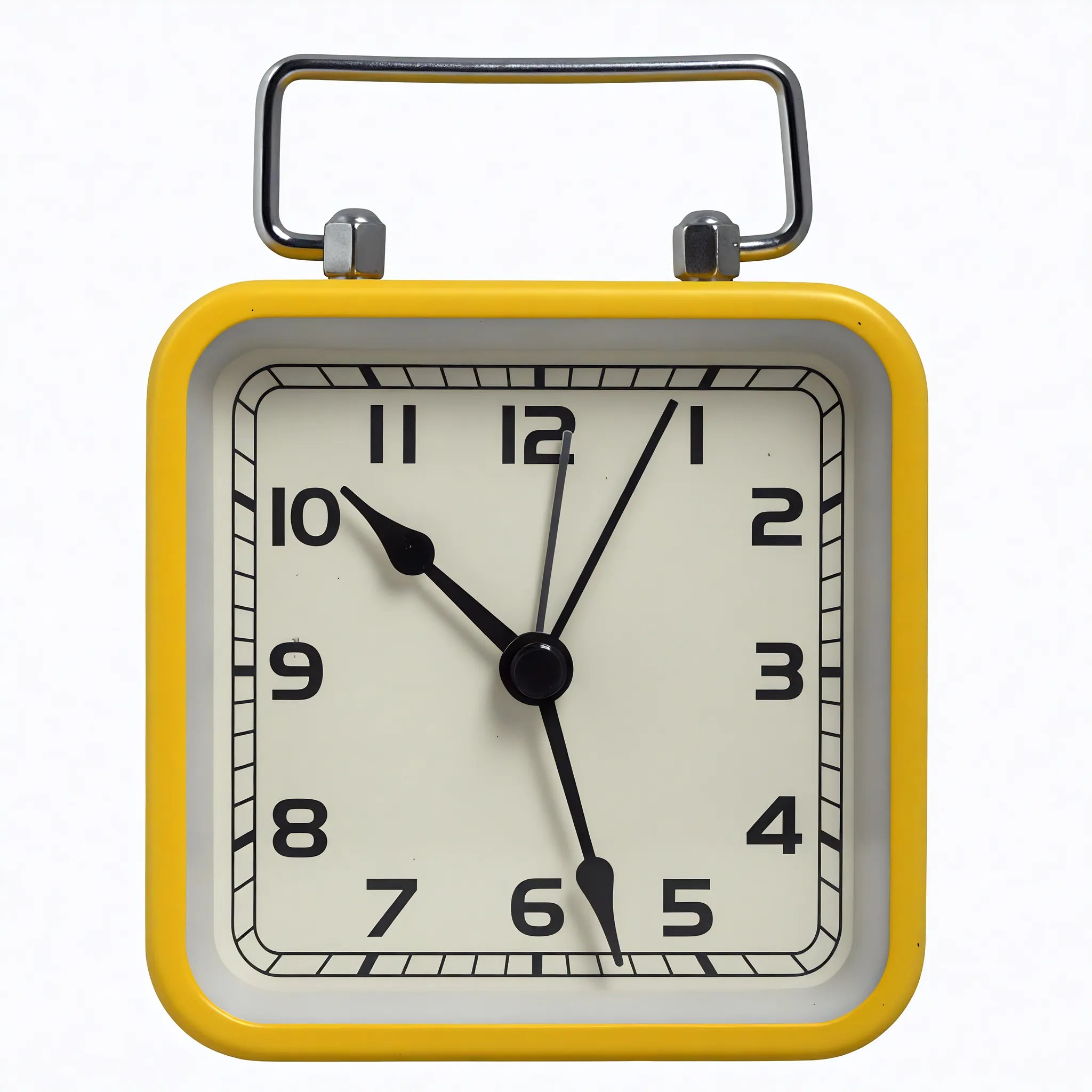 Retro Square Desk Clock Aescraft Yellow