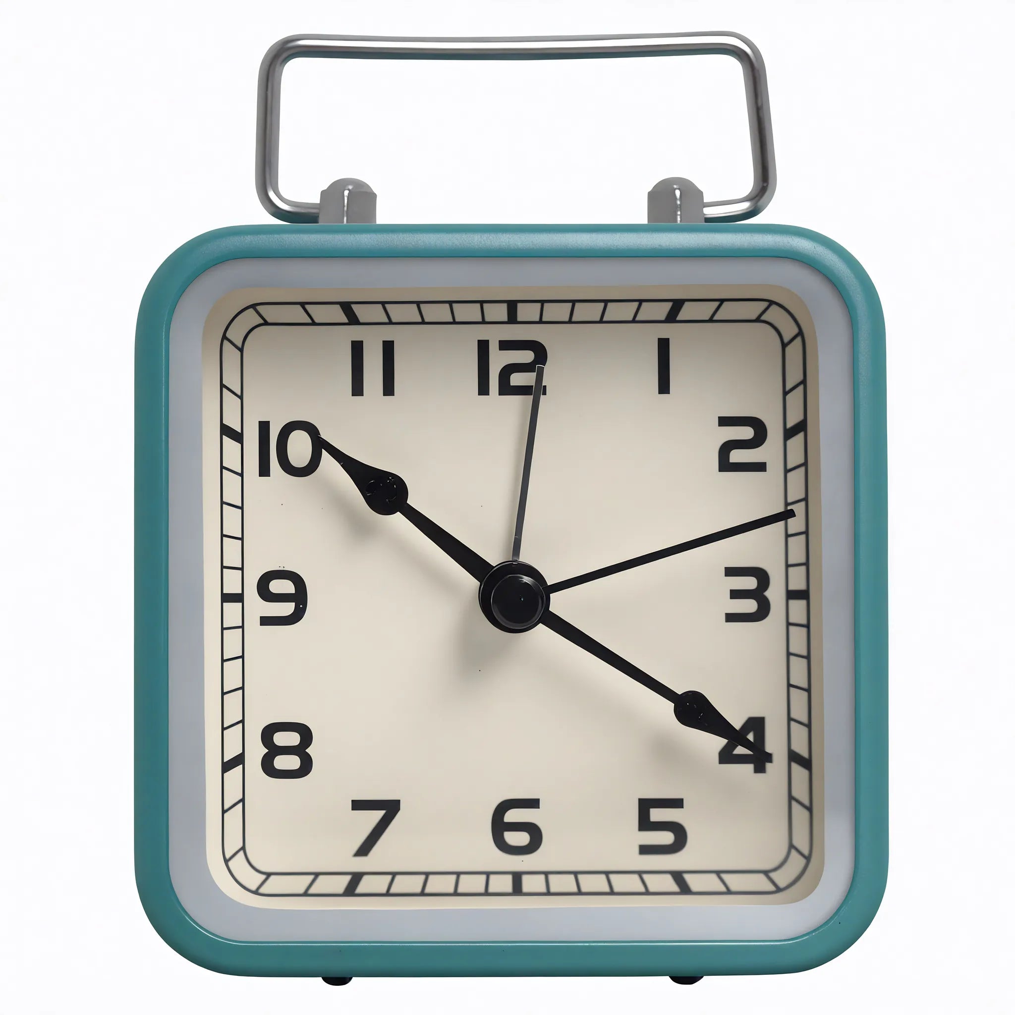 Retro Square Desk Clock Aescraft Malachite Green