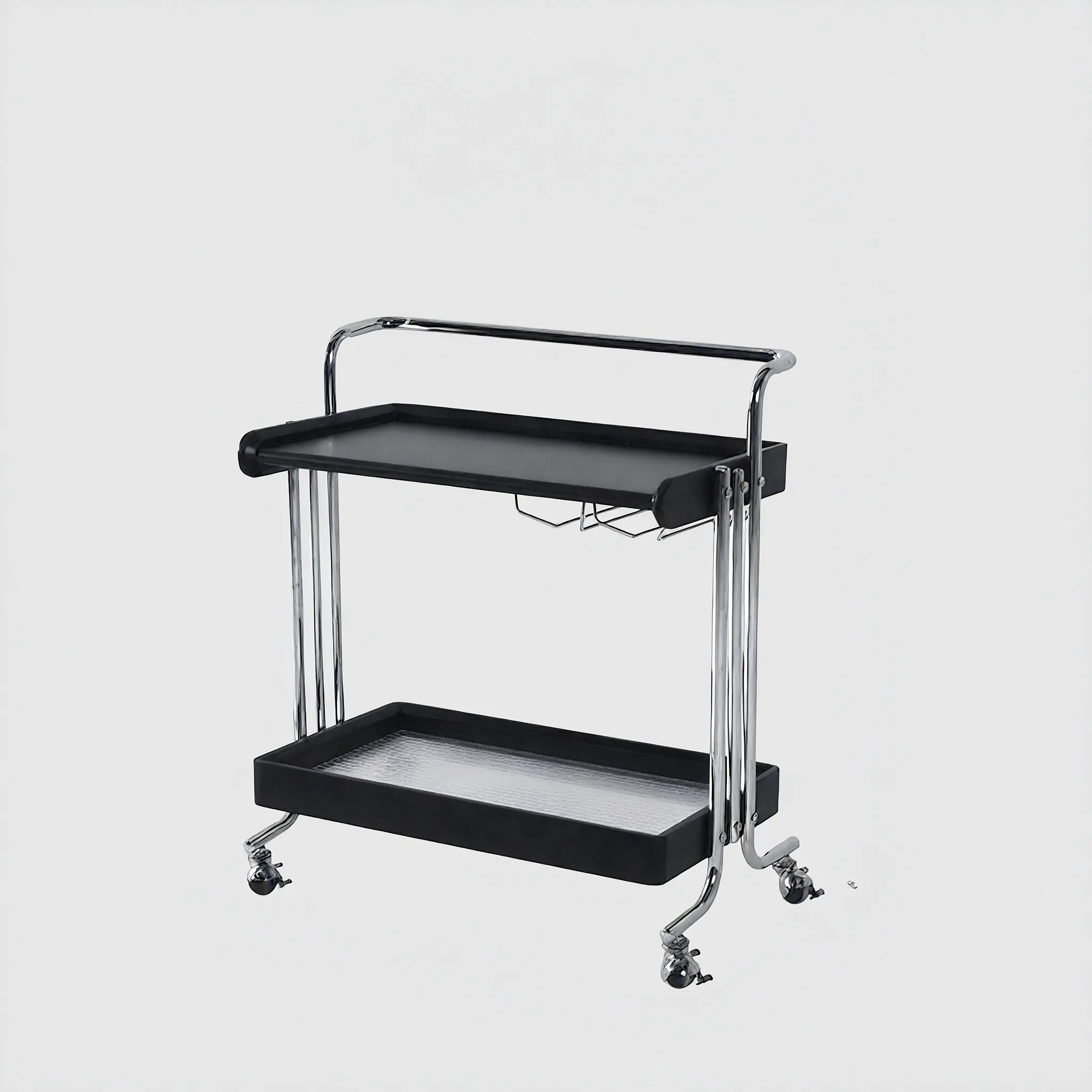 Roll On Luxe – Minimalist Bar Cart Elegance Aescraft Black