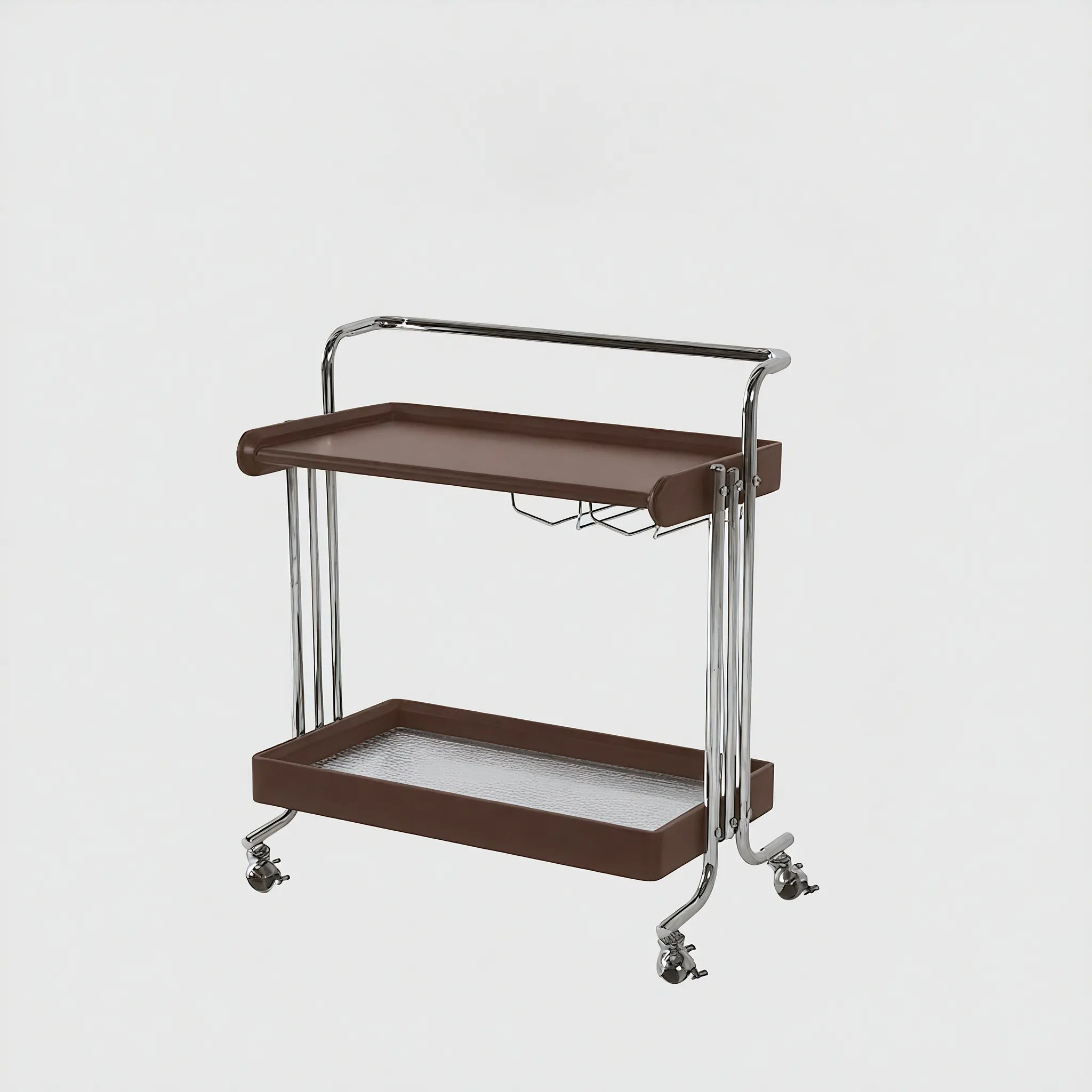 Roll On Luxe – Minimalist Bar Cart Elegance Aescraft Walnut