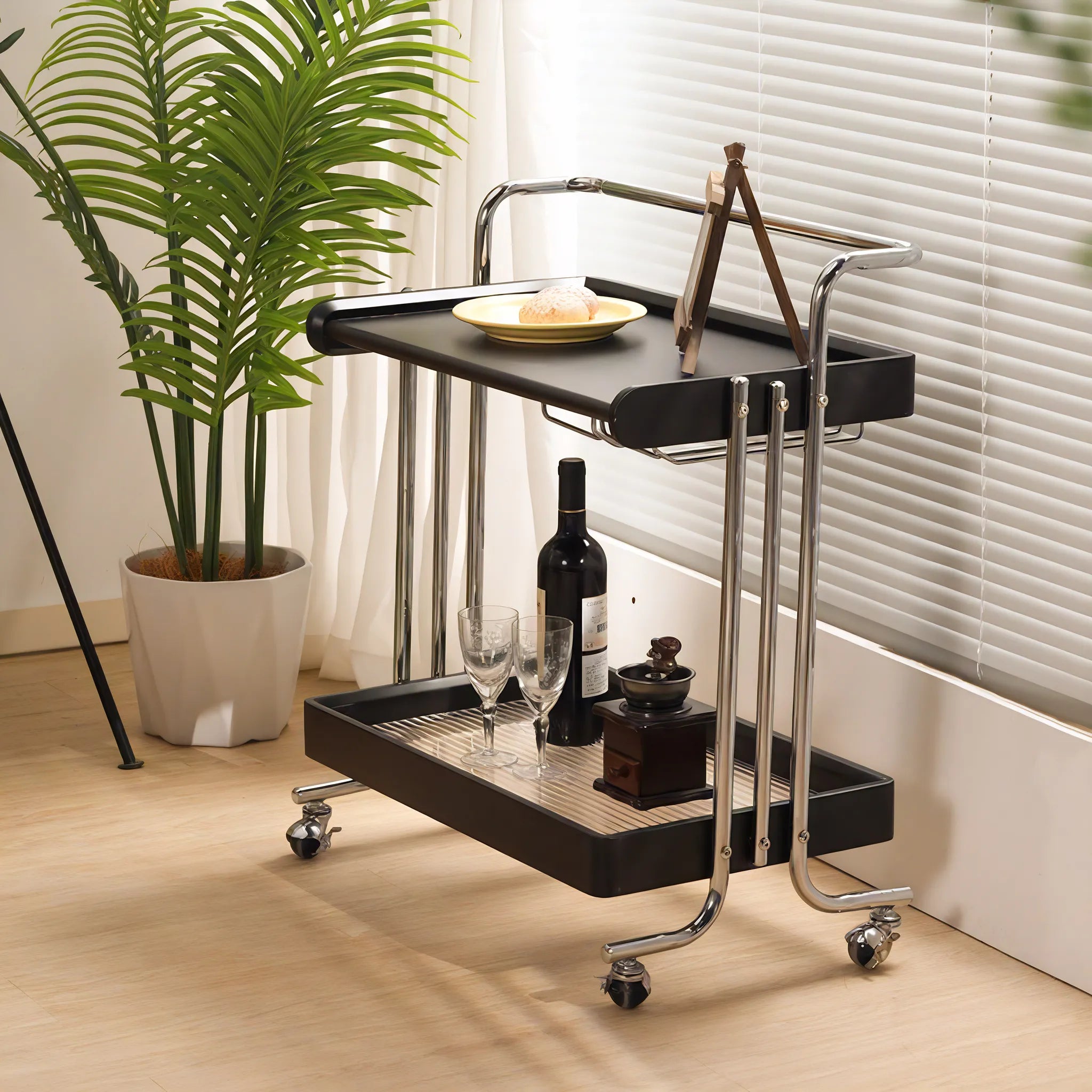 Roll On Luxe – Minimalist Bar Cart Elegance Aescraft